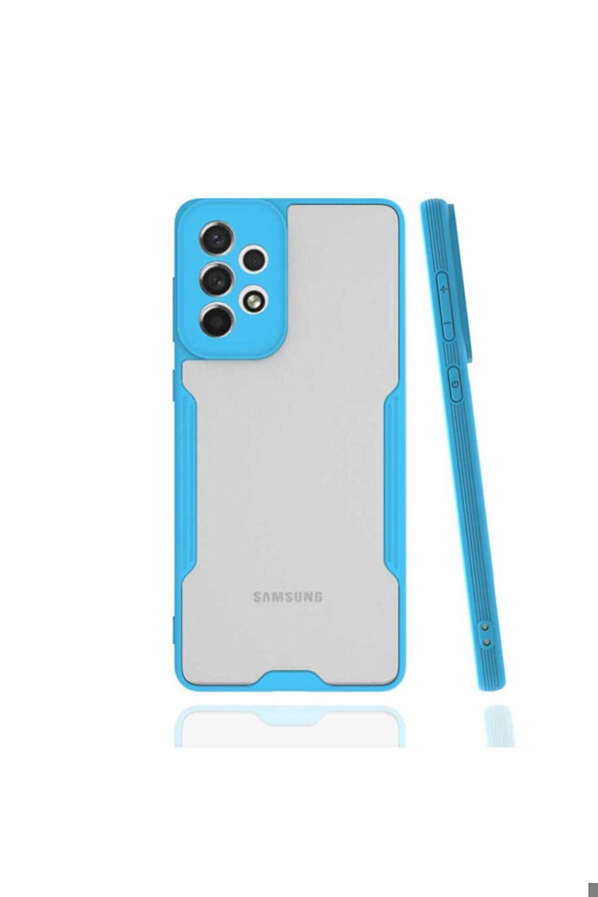 Samsung Galaxy A73 Uyumlu Kılıf Parfe Kapak Mavi