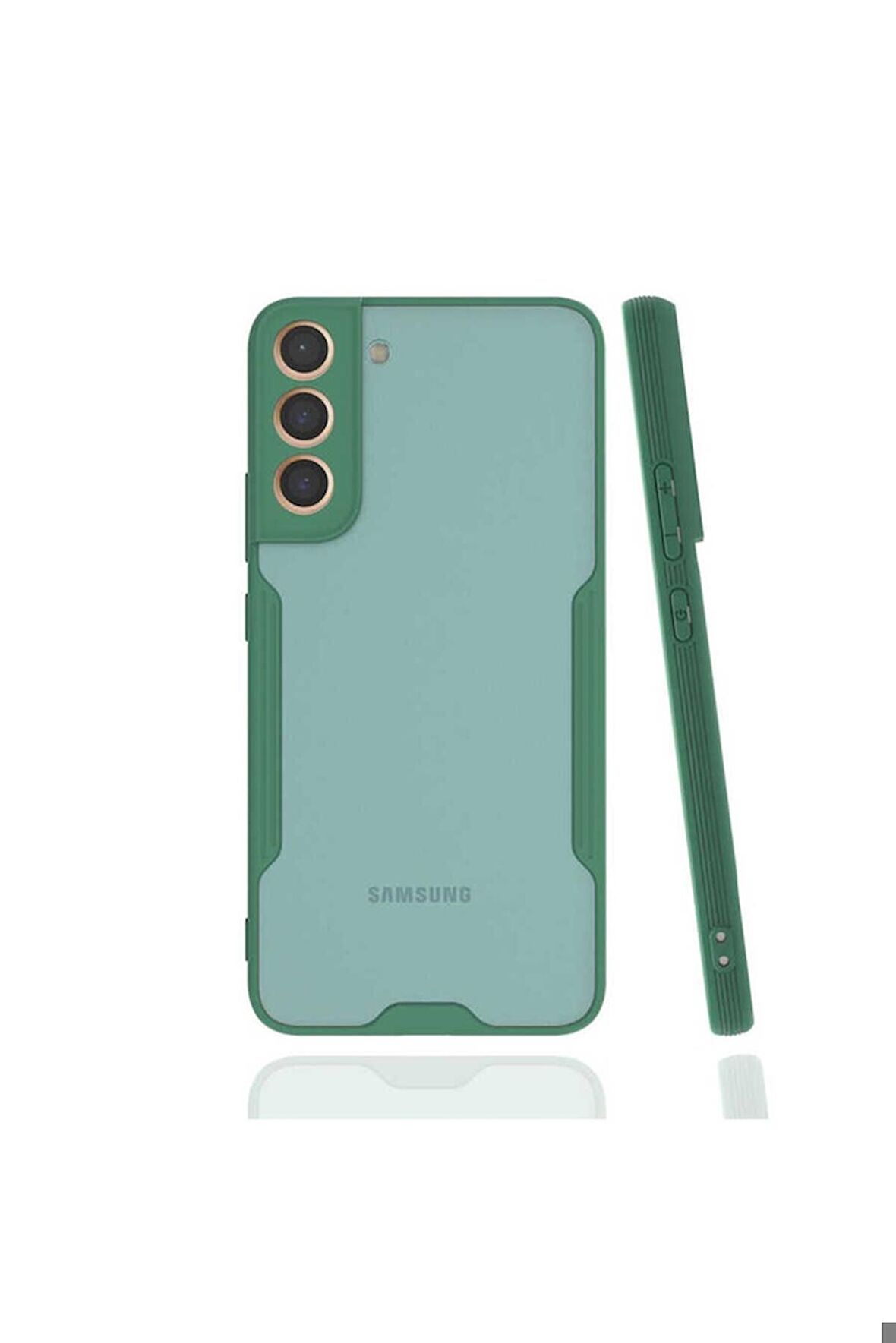 Samsung Galaxy S22 Plus Uyumlu Kılıf Parfe Kapak Koyu Yeşil