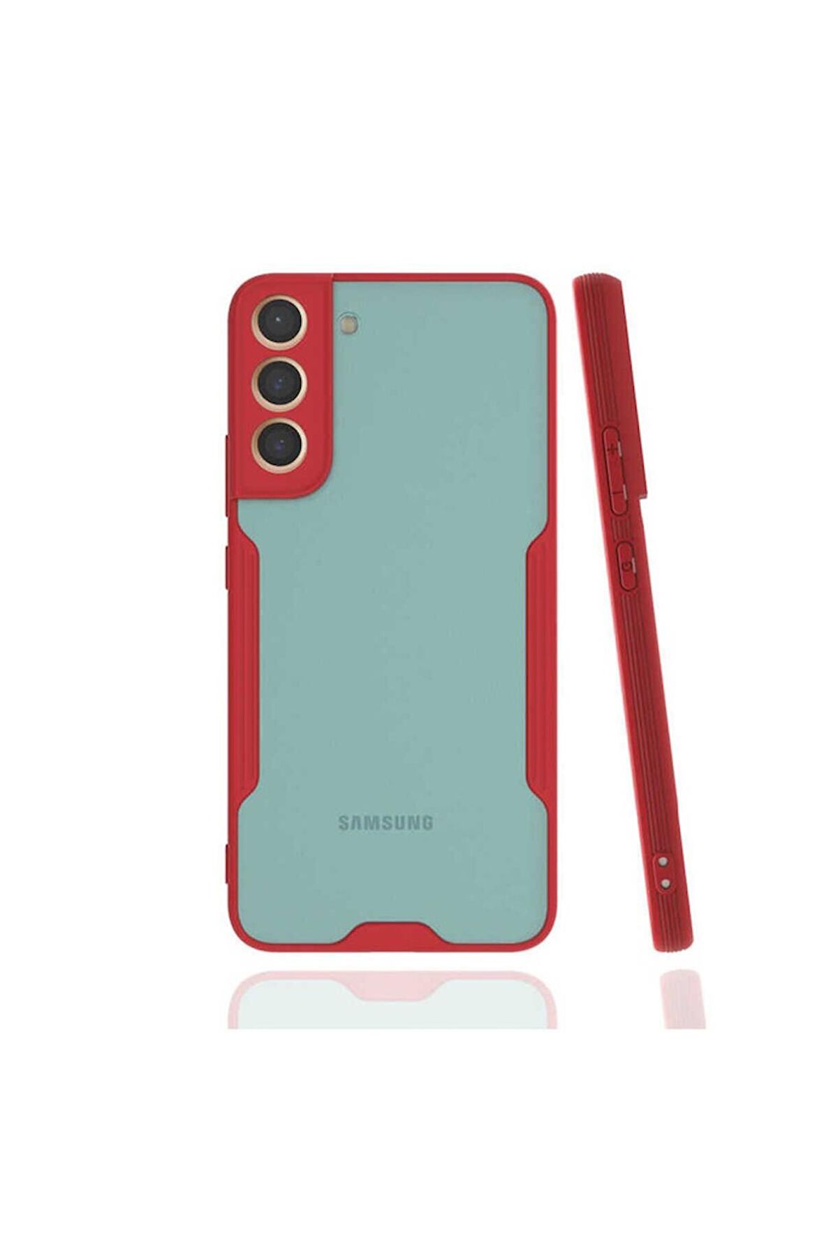 Samsung Galaxy S22 Plus Uyumlu Kılıf Parfe Kapak Kırmızı