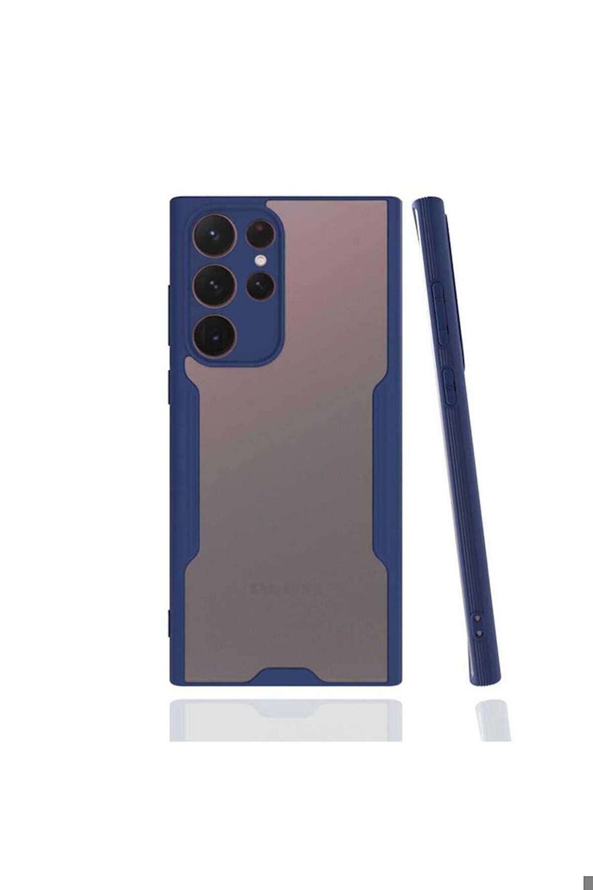 Samsung Galaxy S22 Ultra Uyumlu Kılıf Parfe Kapak Lacivert