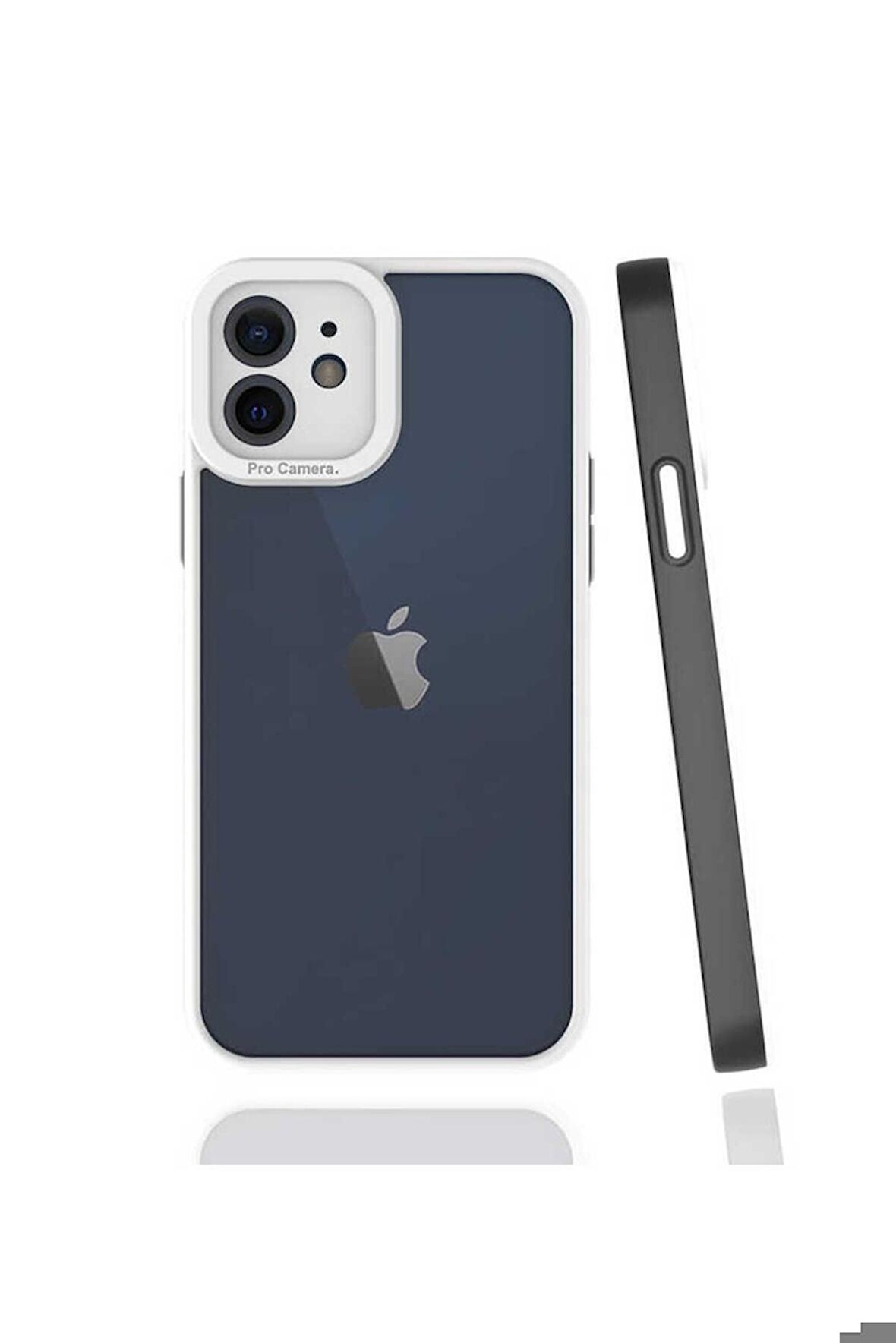 Apple iPhone 12 Uyumlu Kılıf Mima Kapak Siyah