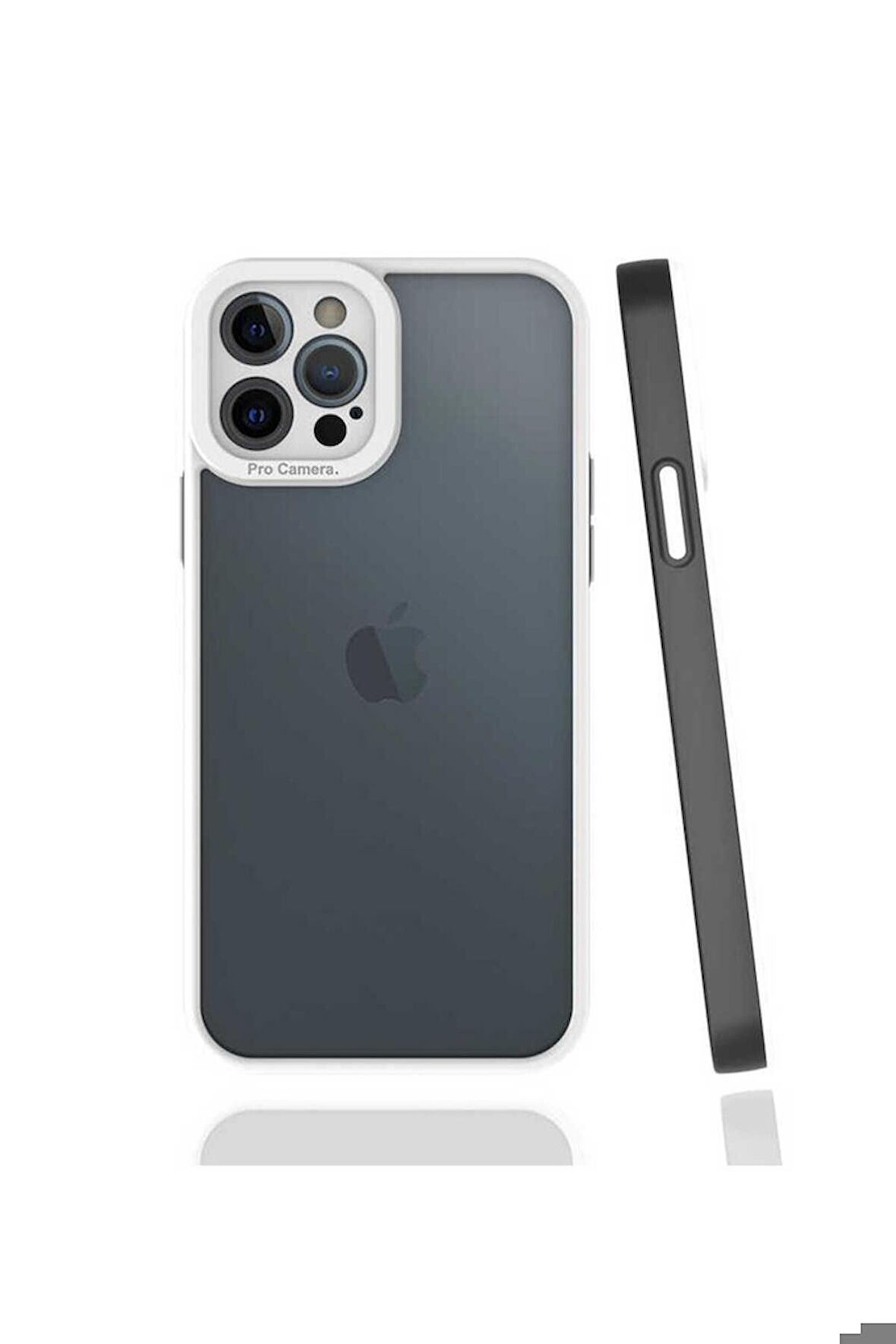 Apple iPhone 12 Pro Max Uyumlu Kılıf Mima Kapak Siyah