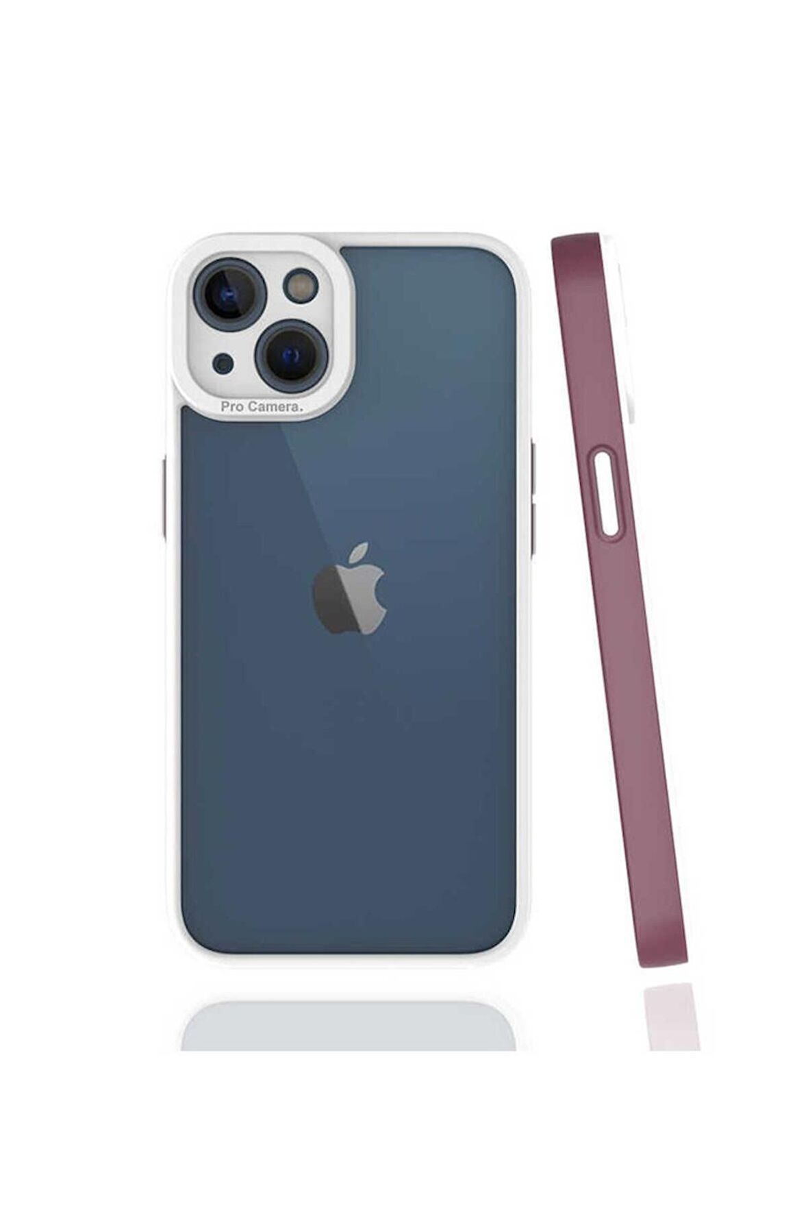 Apple iPhone 13 Uyumlu Kılıf Mima Kapak Mürdüm