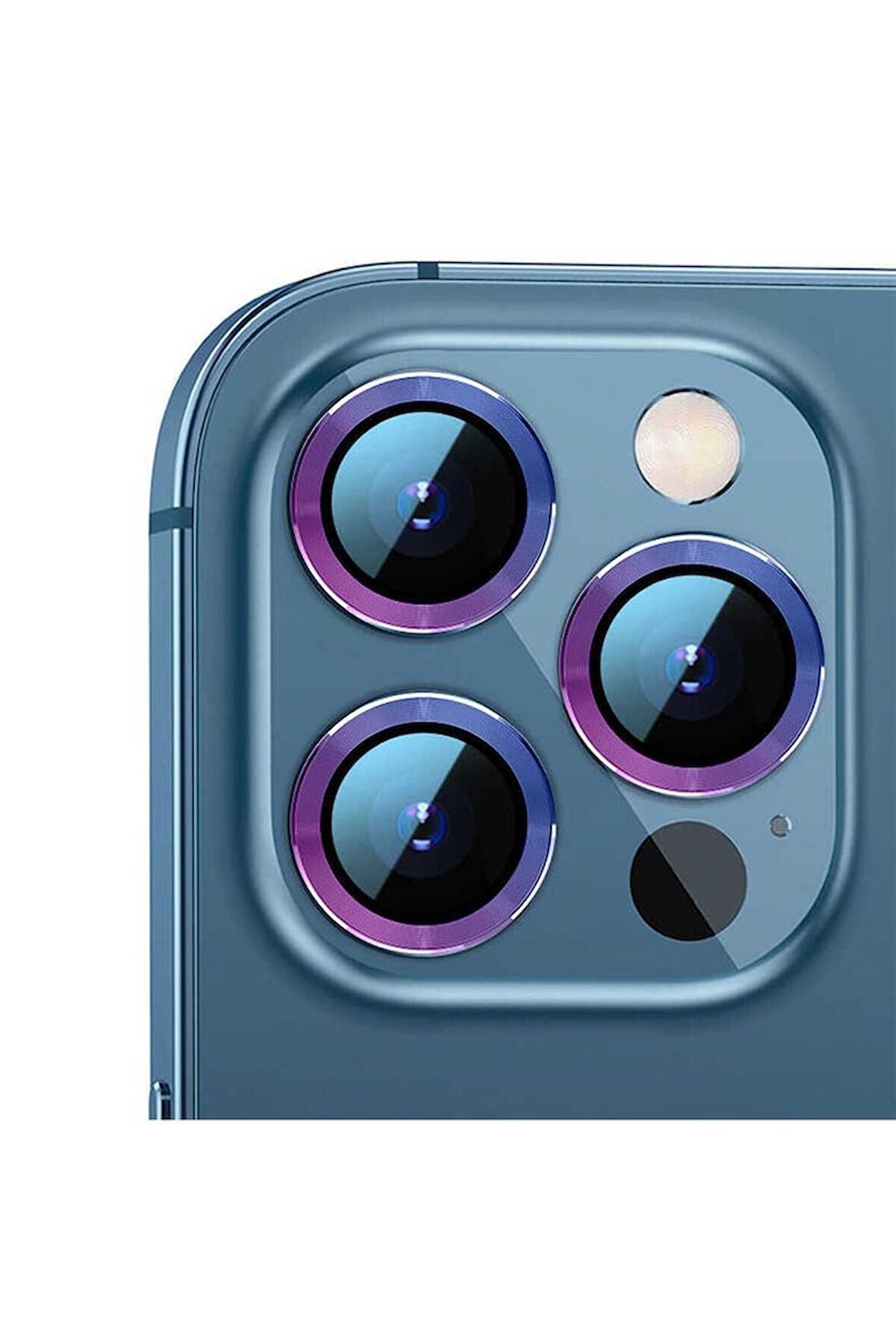 Apple iPhone 13 Pro Uyumlu CL-07 Kamera Lens Koruyucu Colorful