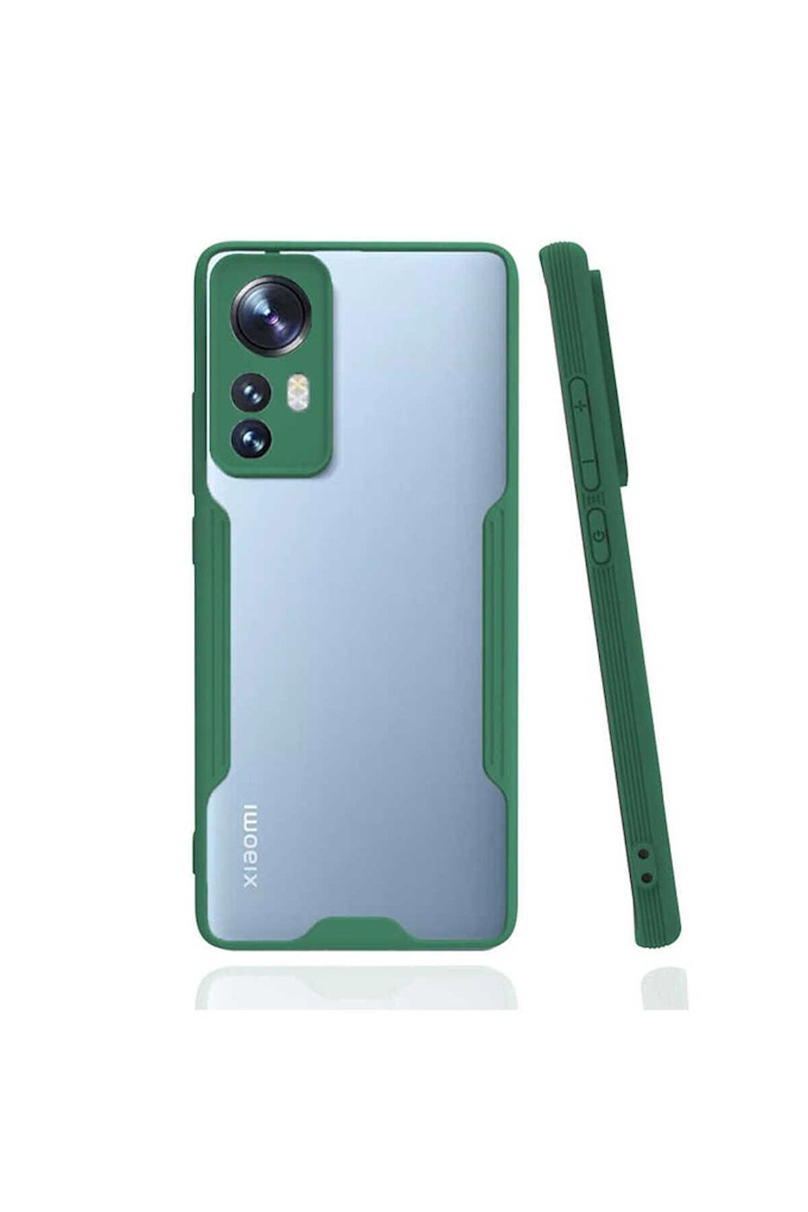 Xiaomi Mi 12 Uyumlu Kılıf Parfe Kapak Koyu Yeşil