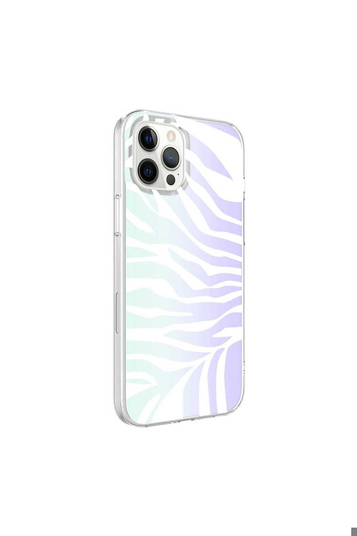 Apple iPhone 12 Pro Uyumlu Kılıf M-Blue Desenli Kapak Zebra No1