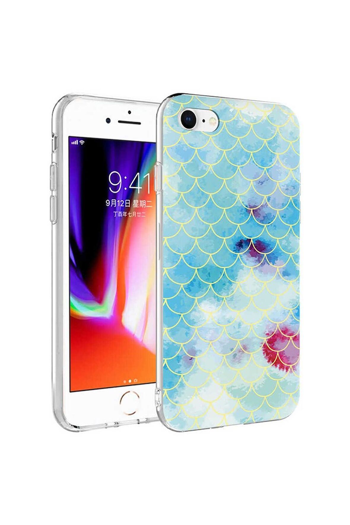 Apple iPhone 7 Uyumlu Kılıf Bella Kapak Mavi