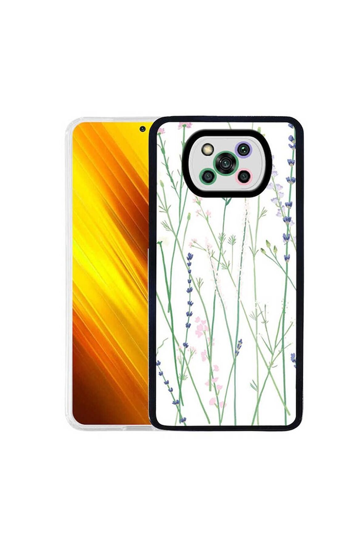 Xiaomi Poco X3 Uyumlu Kılıf M-Fit Desenli Kapak Flower No4