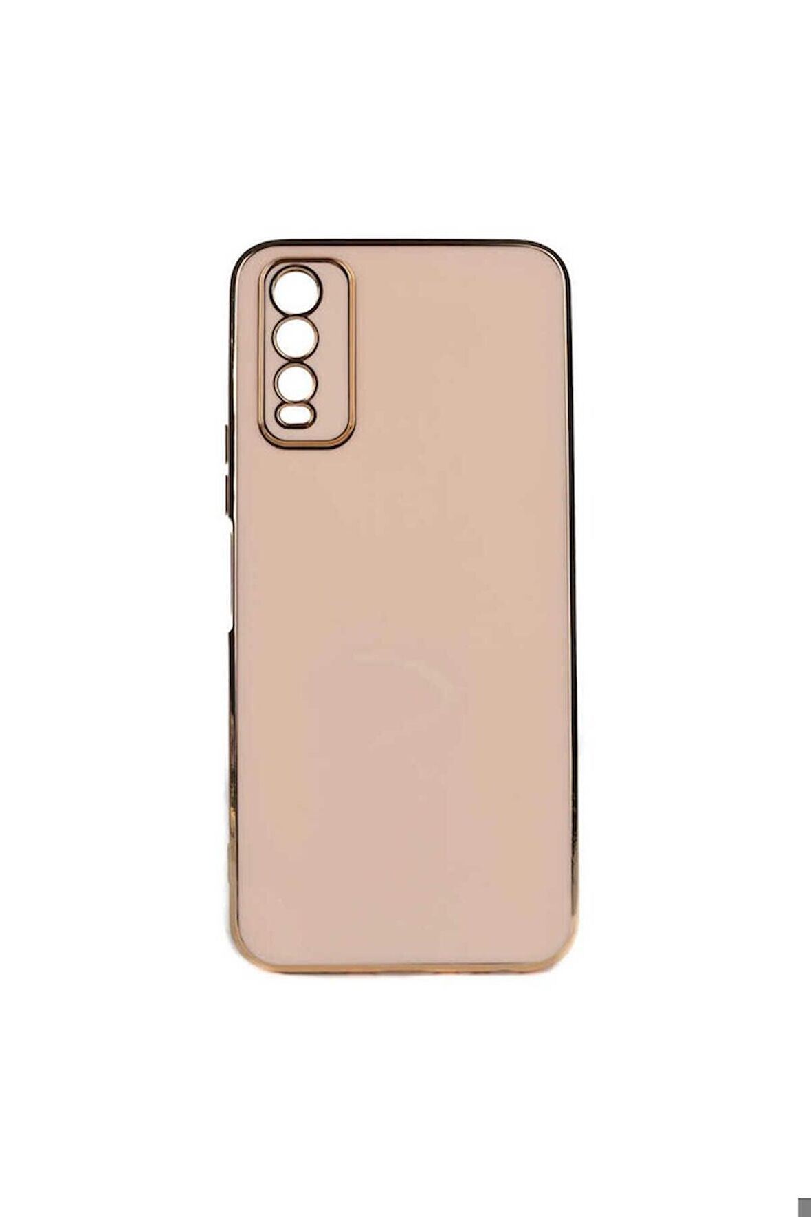 Vivo Y20S Uyumlu Kılıf Bark Kapak Rose Gold