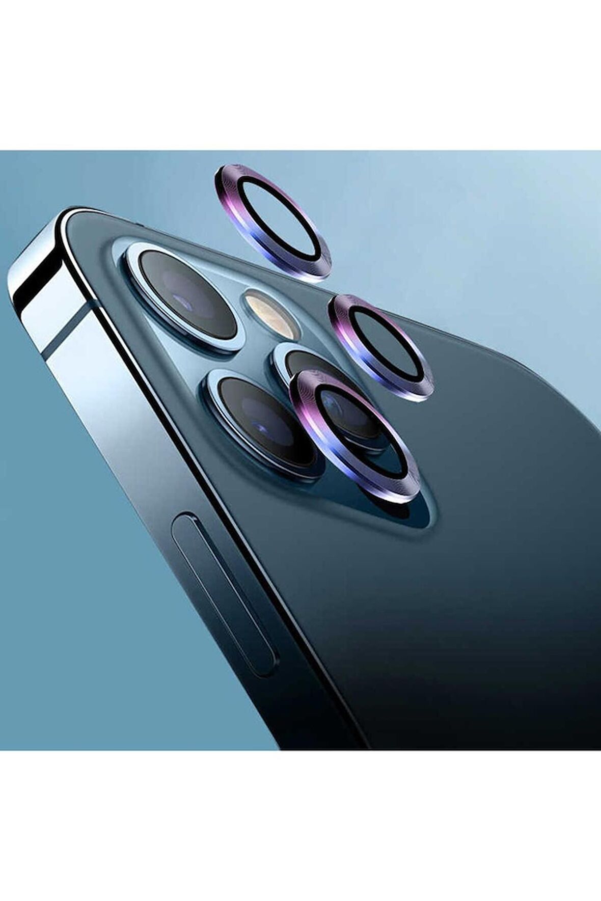 Apple iPhone 13 Mini Uyumlu CL-07 Kamera Lens Koruyucu Colorful