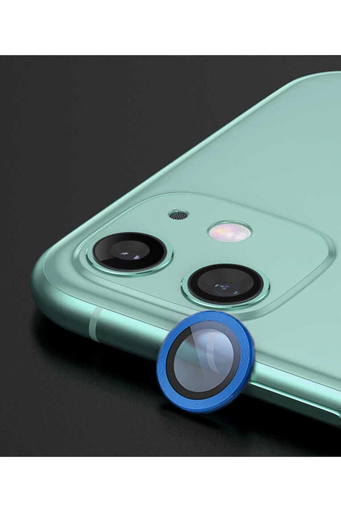 Apple iPhone 12 Uyumlu CL-07 Kamera Lens Koruyucu Lacivert