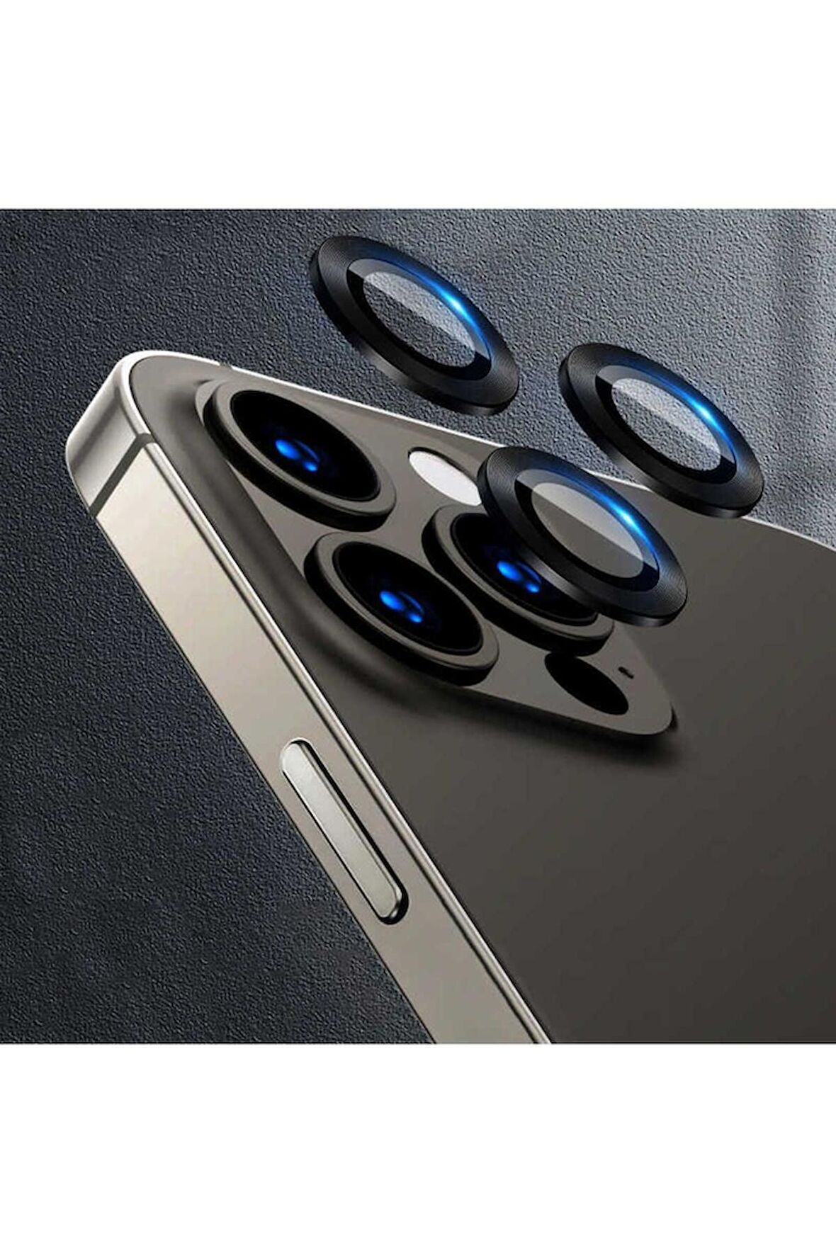 Apple iPhone 12 Pro Uyumlu CL-07 Kamera Lens Koruyucu Siyah