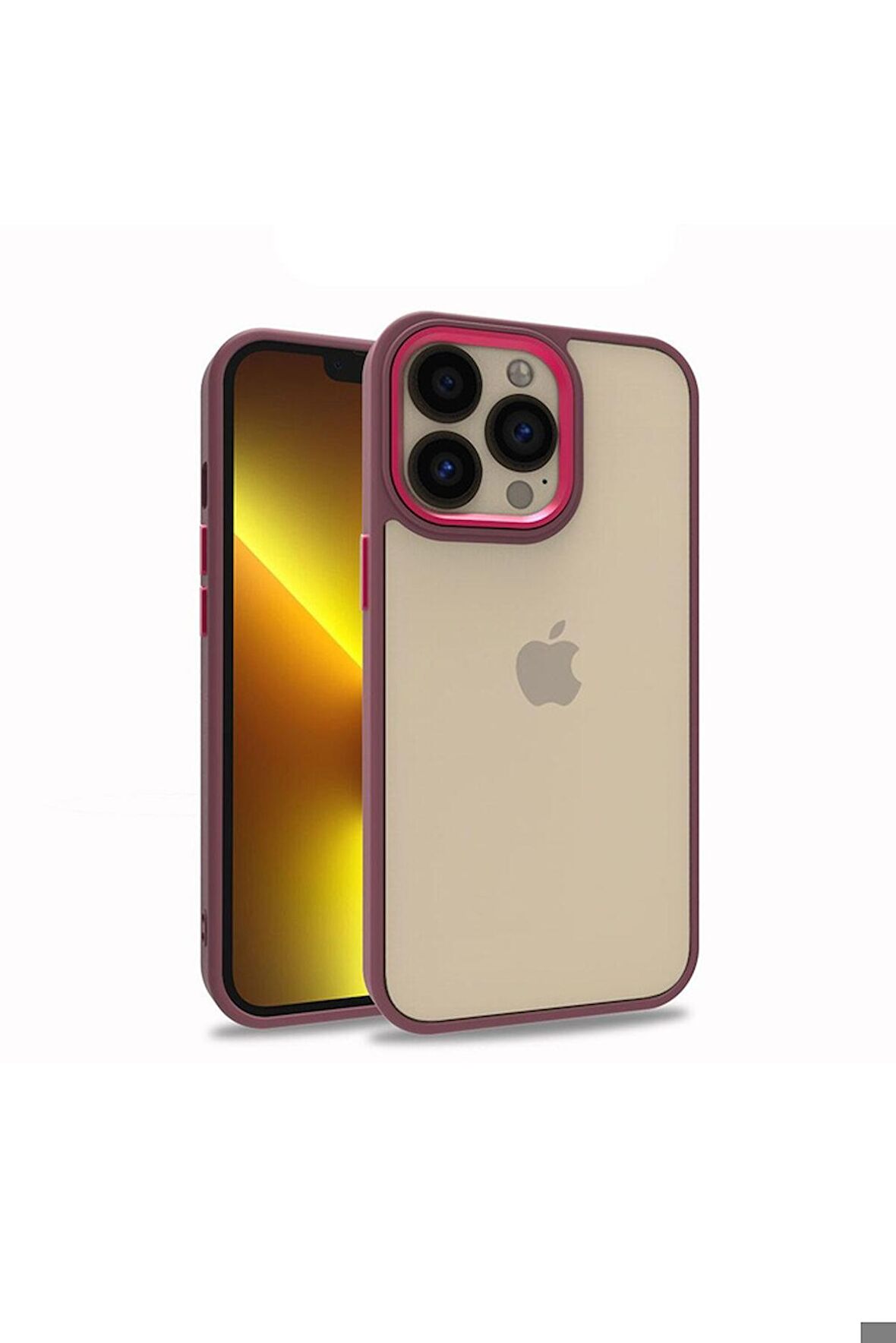 Apple iPhone 13 Pro Uyumlu Kılıf Flora Kapak Kırmızı