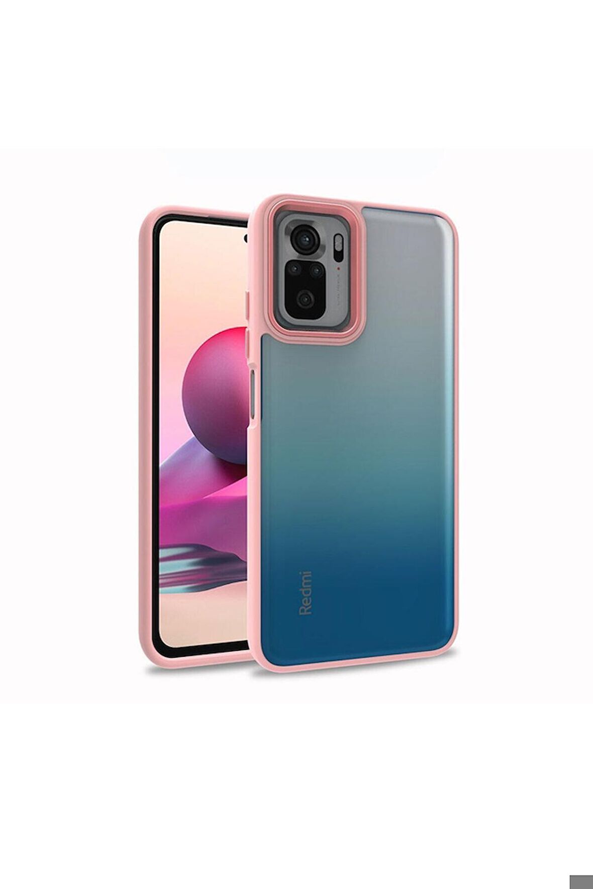 Xiaomi Redmi Note 10 Uyumlu Kılıf Flora Kapak Rose Gold