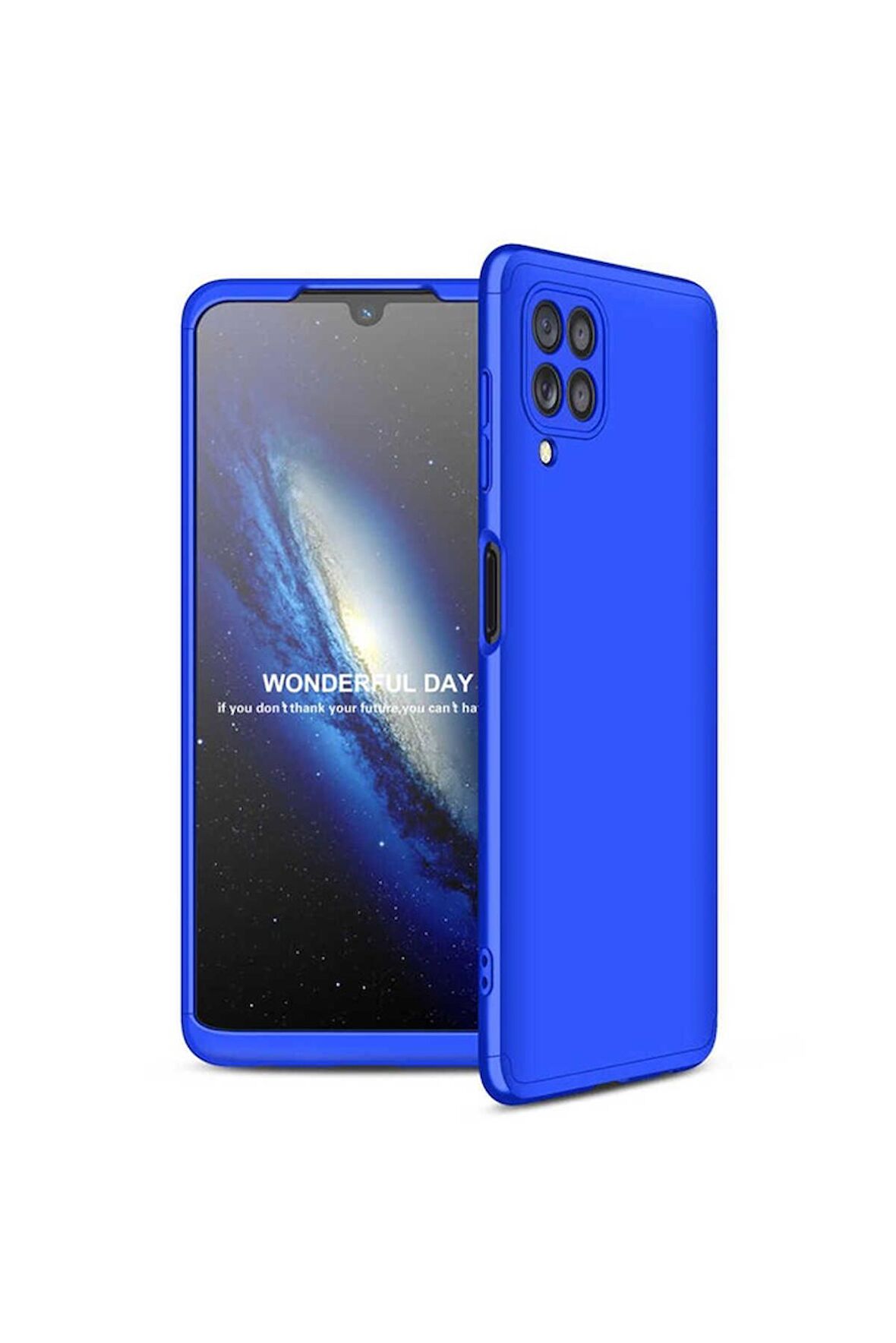 Samsung Galaxy M22 Uyumlu Kılıf Ays Kapak Mavi