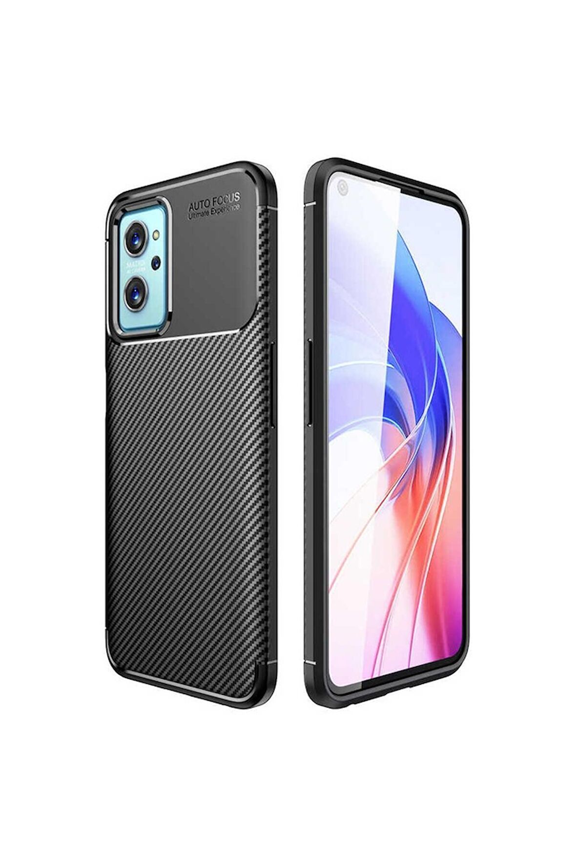 Oppo A96 4G Uyumlu Kılıf Negro Silikon Kapak Siyah