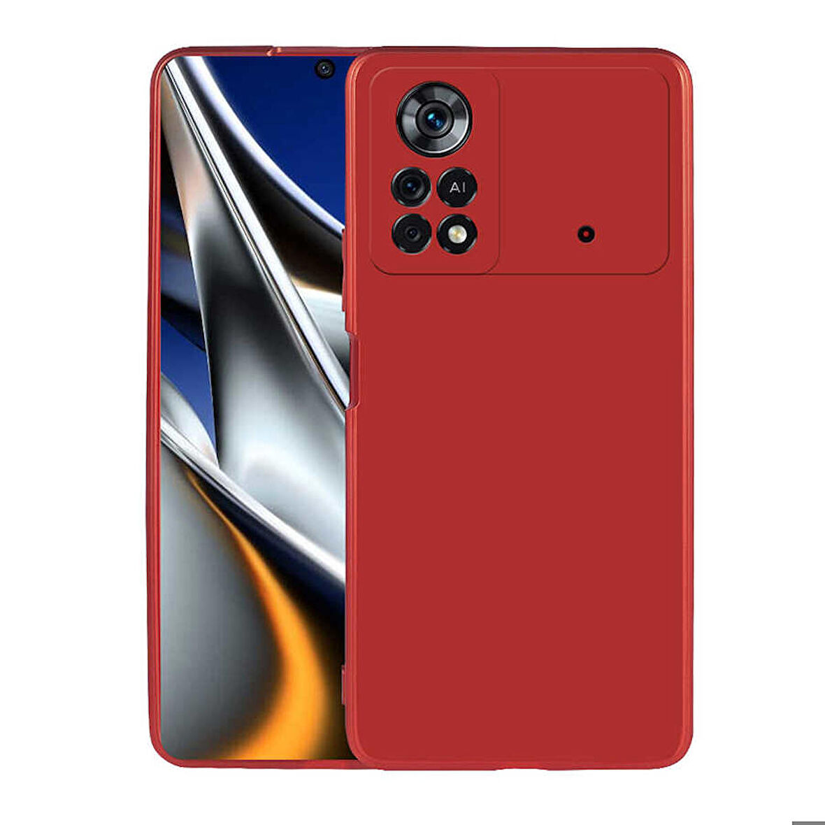 Xiaomi Poco X4 Pro 5G Uyumlu Kılıf Premier Silikon Kapak Kırmızı