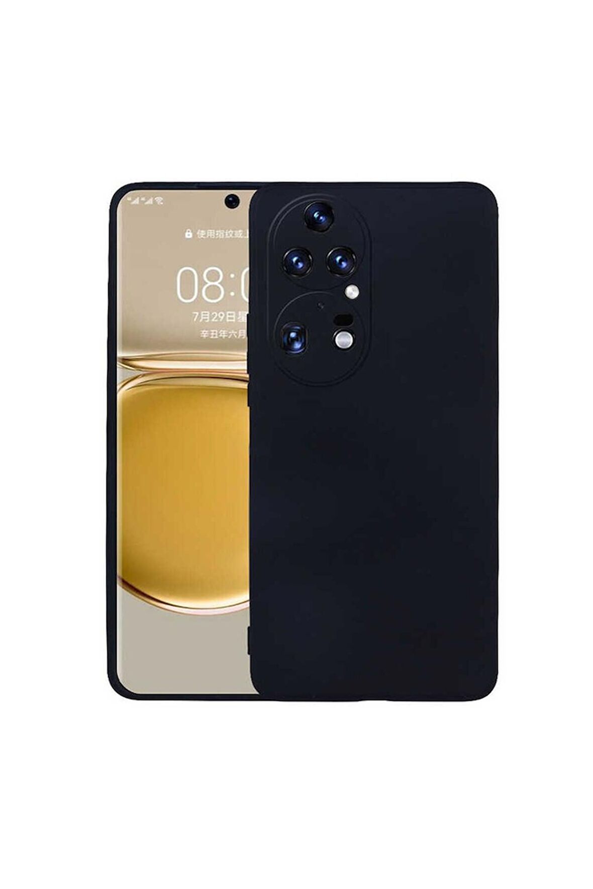 Huawei P50 Pro Uyumlu Kılıf Premier Silikon Kapak Siyah