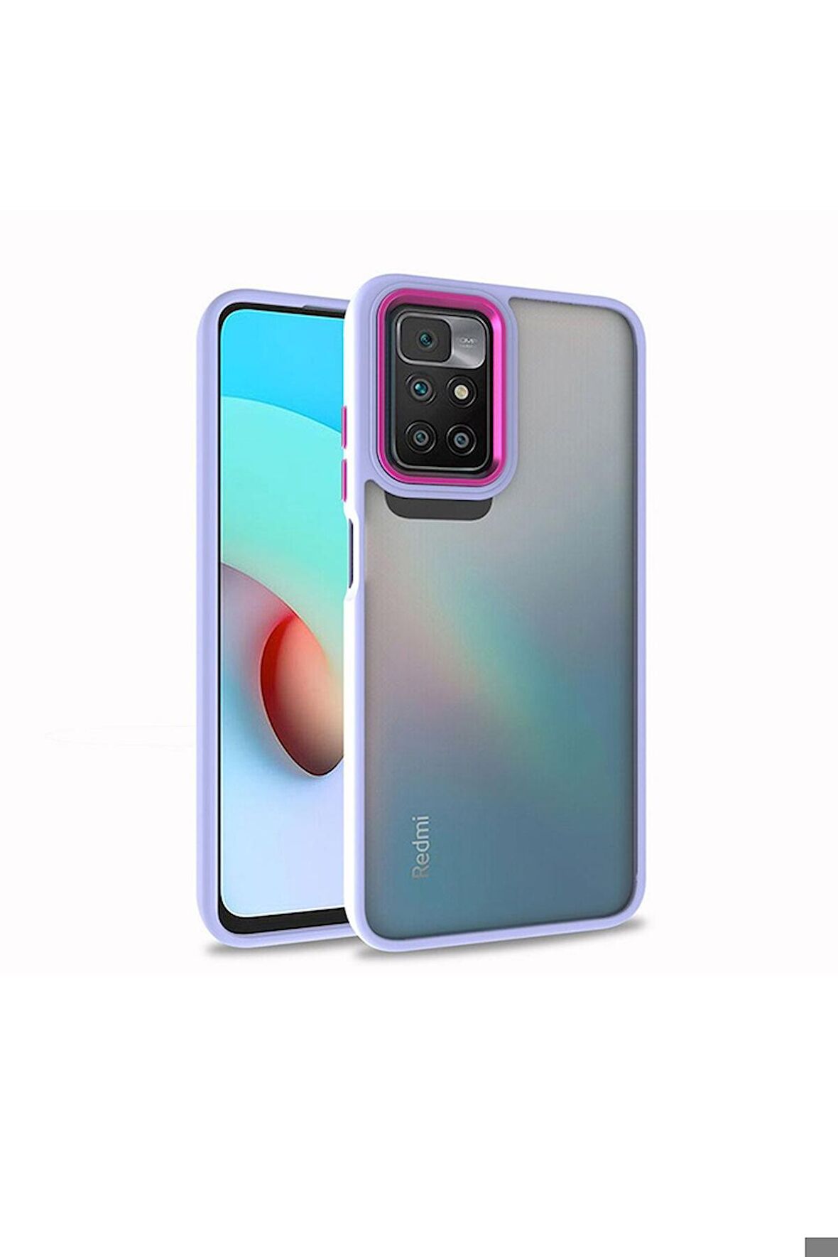 Xiaomi Redmi 10 Uyumlu Kılıf Flora Kapak Lila