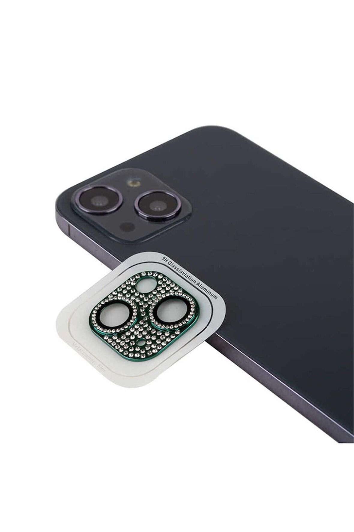 Apple iPhone 13 Uyumlu CL-08 Kamera Lens Koruyucu Koyu Yeşil
