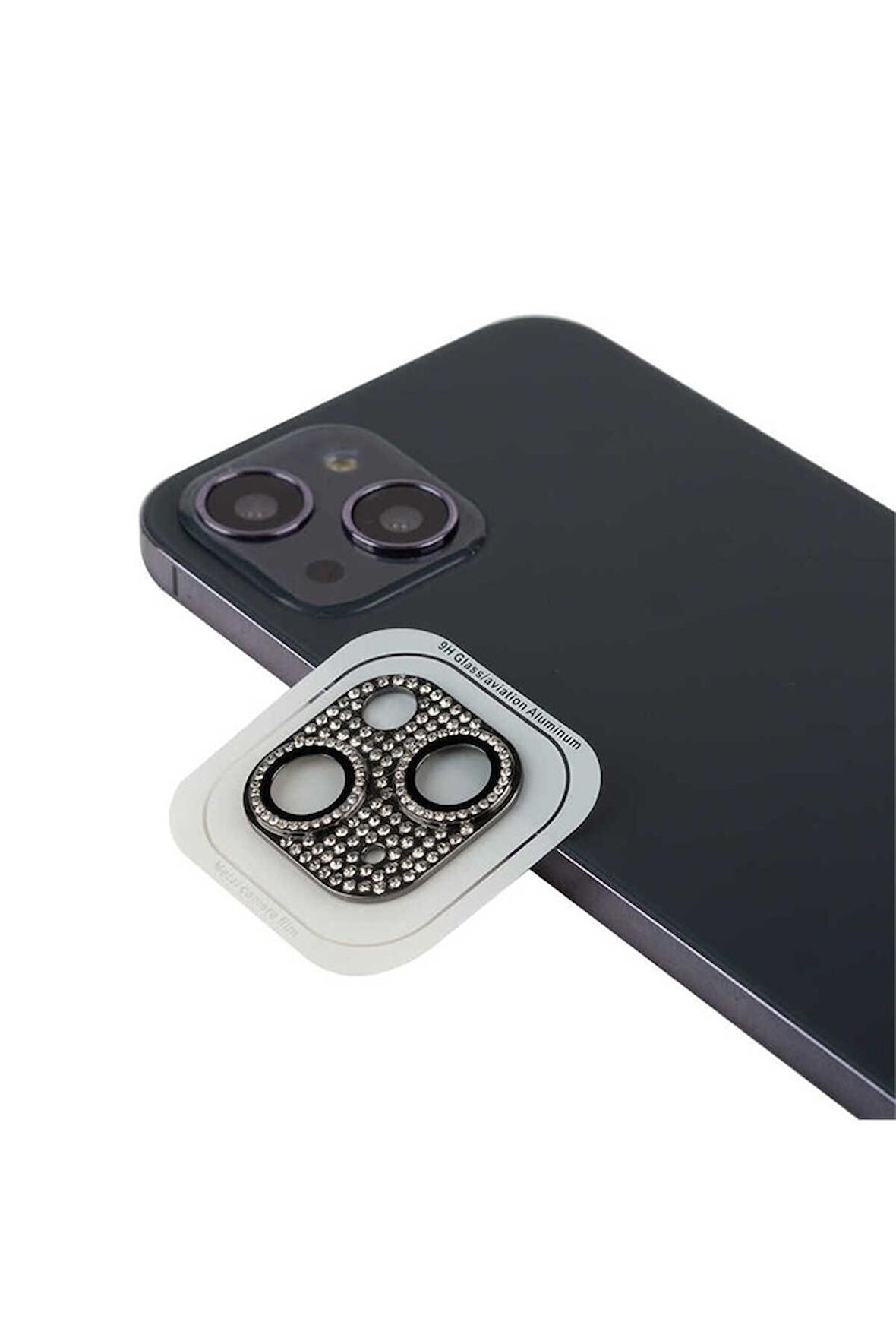 Apple iPhone 13 Mini Uyumlu CL-08 Kamera Lens Koruyucu Siyah