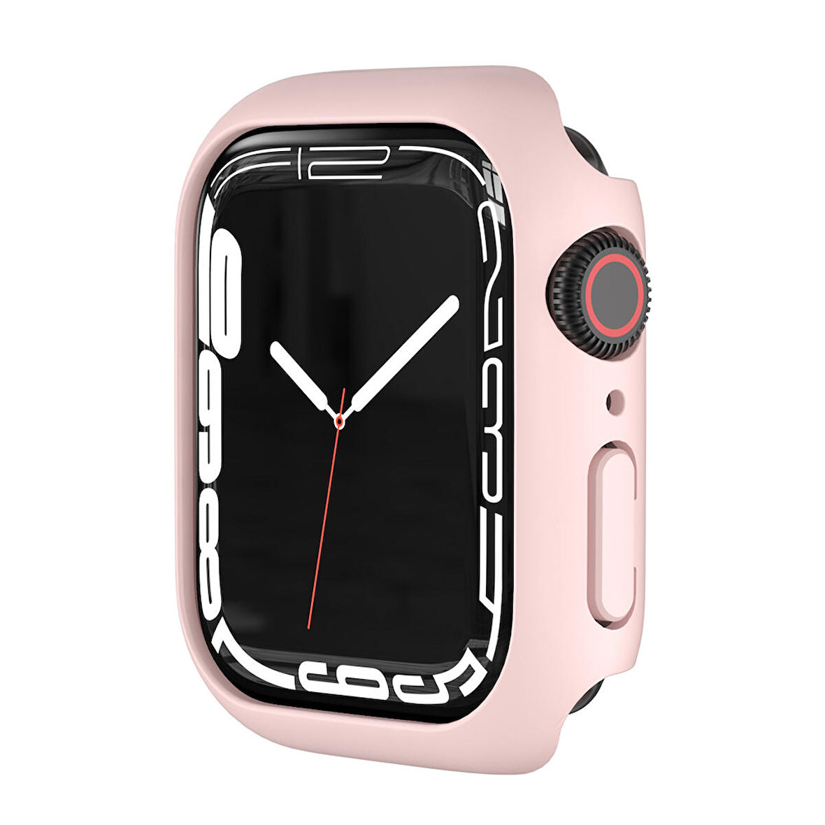 Apple Watch 41 Mm Uyumlu Kasa Ve Ekran Koruyucu Sert Silikon Renkli 360 Sert Pc Gard 07 Pembe