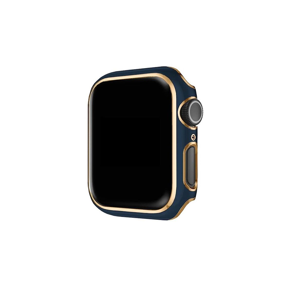 Apple Watch 41 Mm Uyumlu Kasa Koruyucu Renkli Şerit Tasarımlı Sert PC 360 Koruyucu Gard 06  Mavi