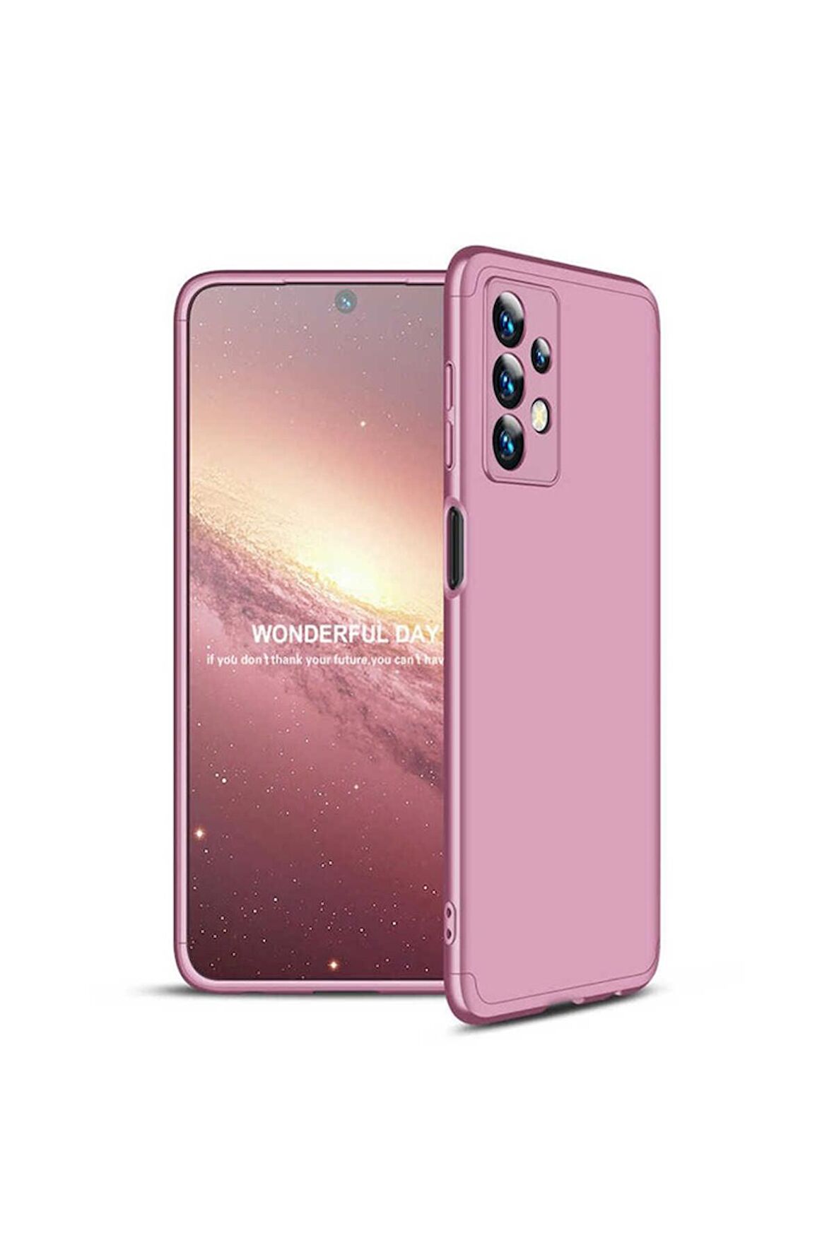 Samsung Galaxy A13 4G Uyumlu Kılıf Ays Kapak Rose Gold