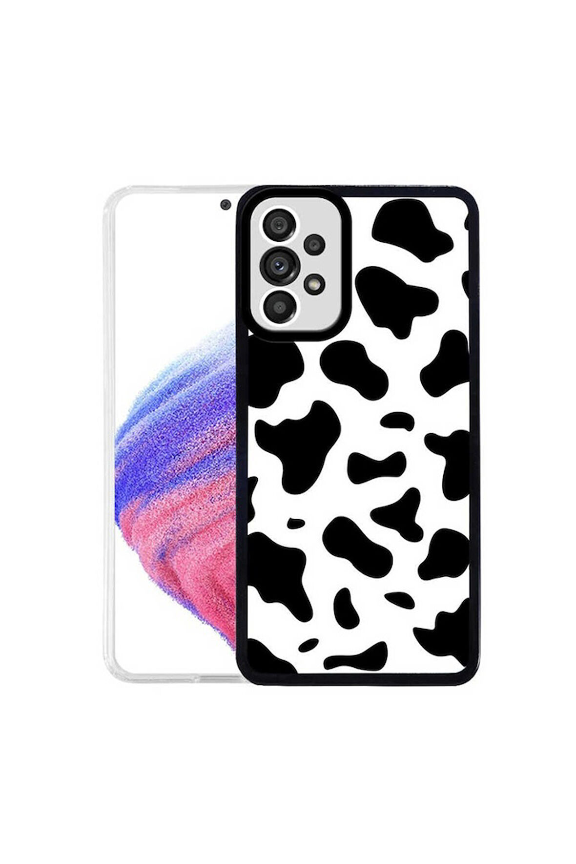 Samsung Galaxy A33 5G Uyumlu Kılıf M-Fit Desenli Kapak Cow No1