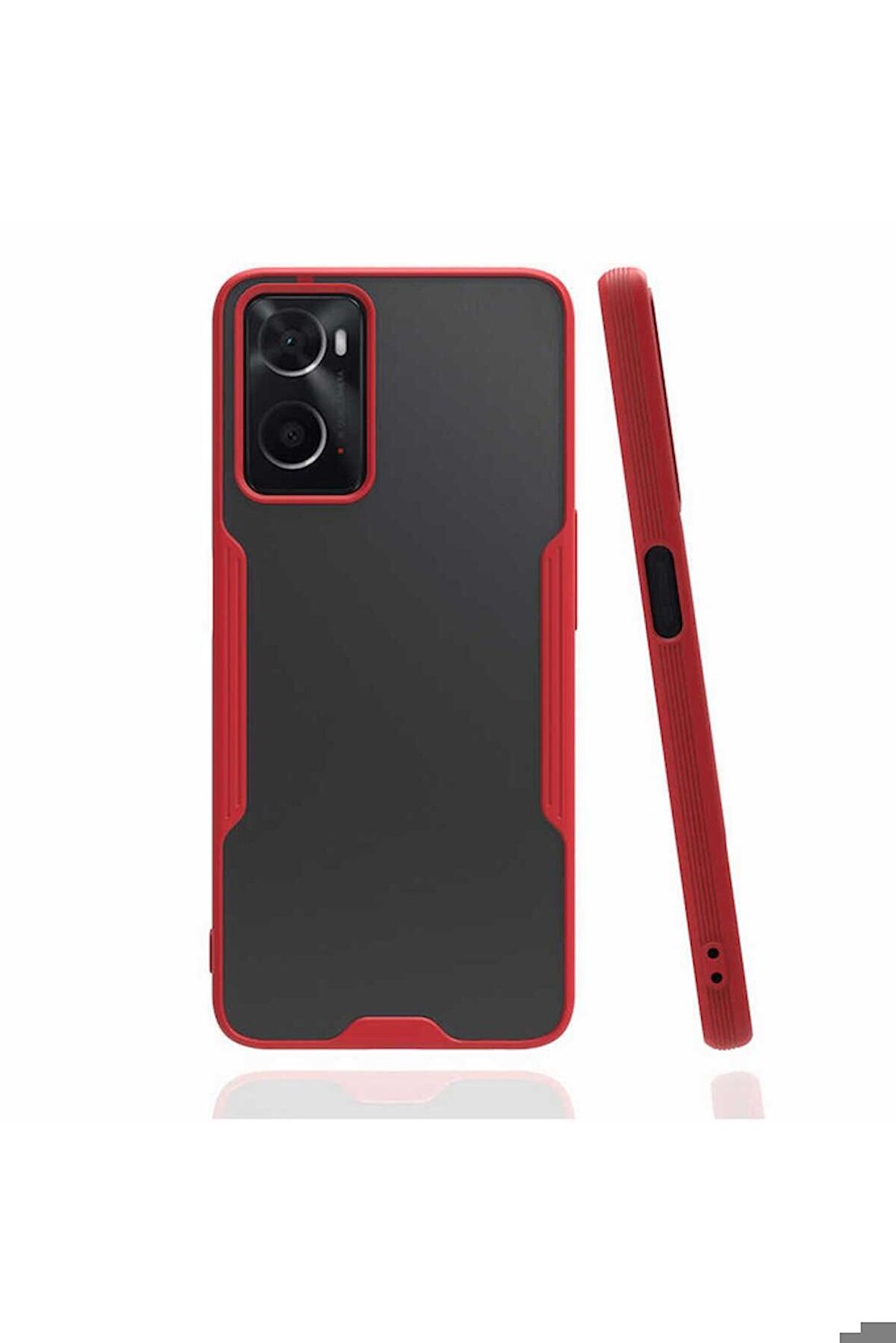 Oppo A76 Uyumlu Kılıf Parfe Kapak Kırmızı