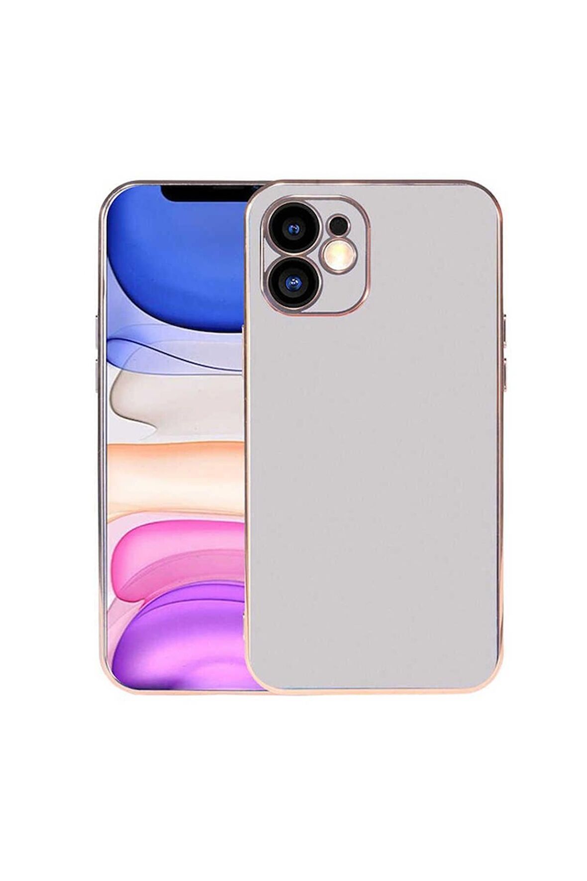 Apple iPhone 11 Uyumlu Kılıf Viyana Kapak Gümüş