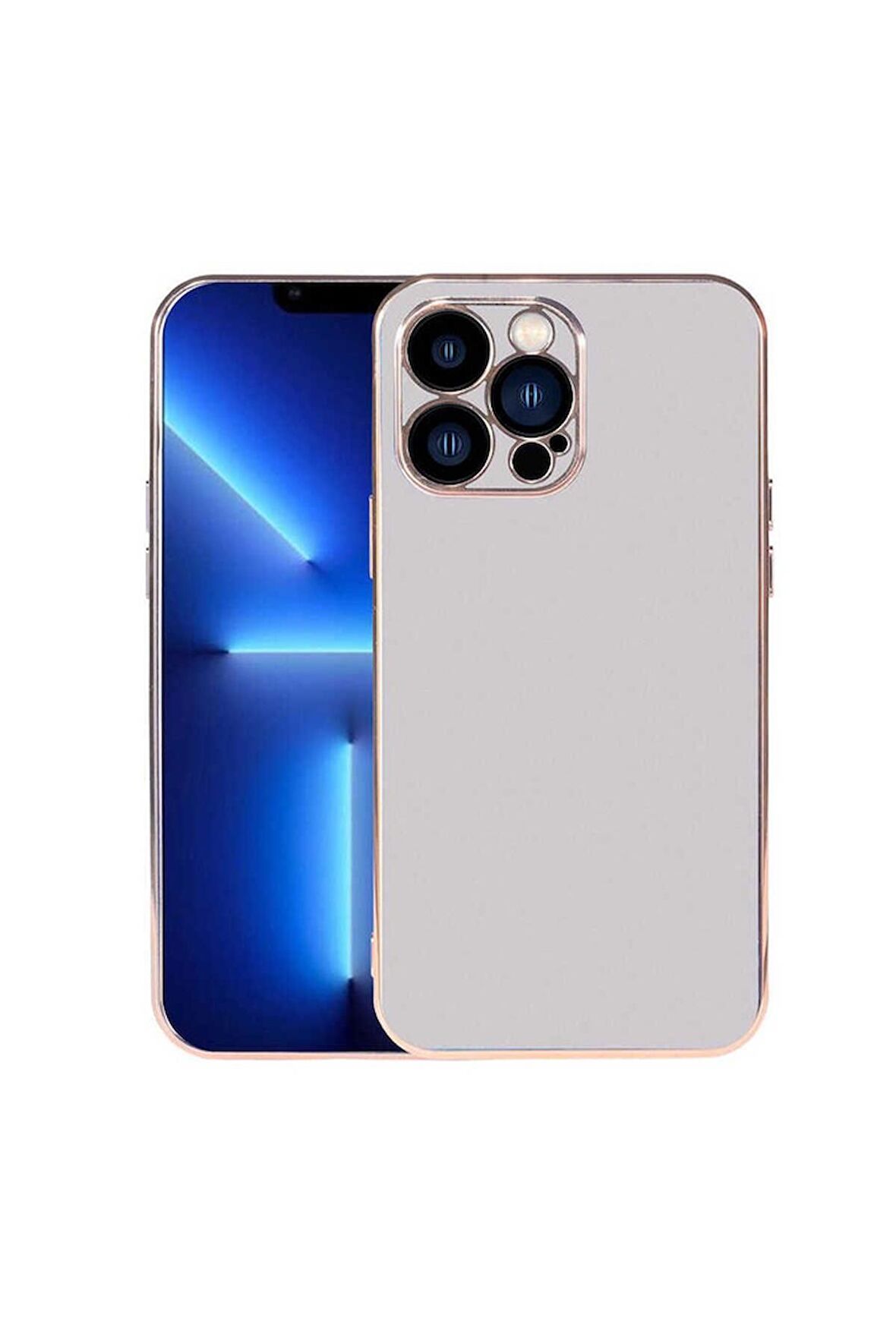 Apple iPhone 13 Pro Max Uyumlu Kılıf Viyana Kapak Gümüş
