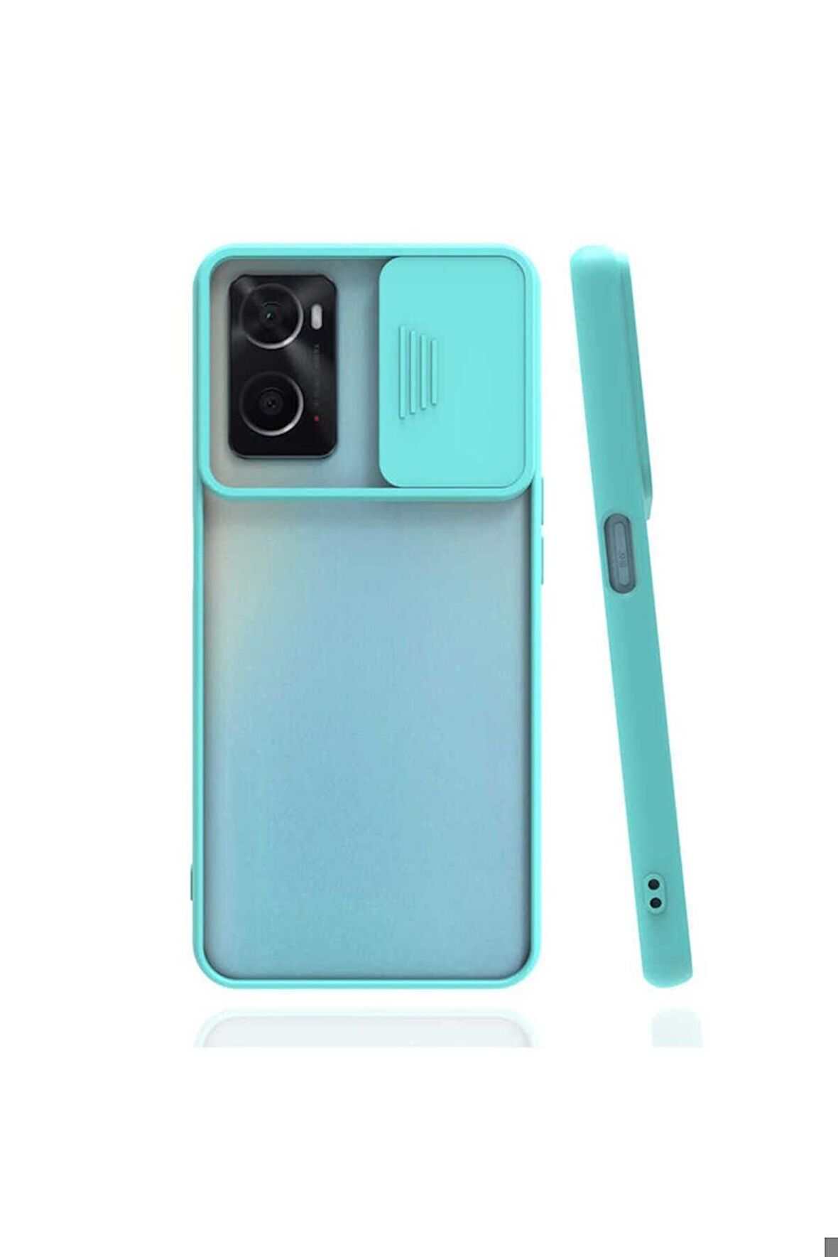 Oppo A36 Uyumlu Kılıf Lensi Kapak Turkuaz