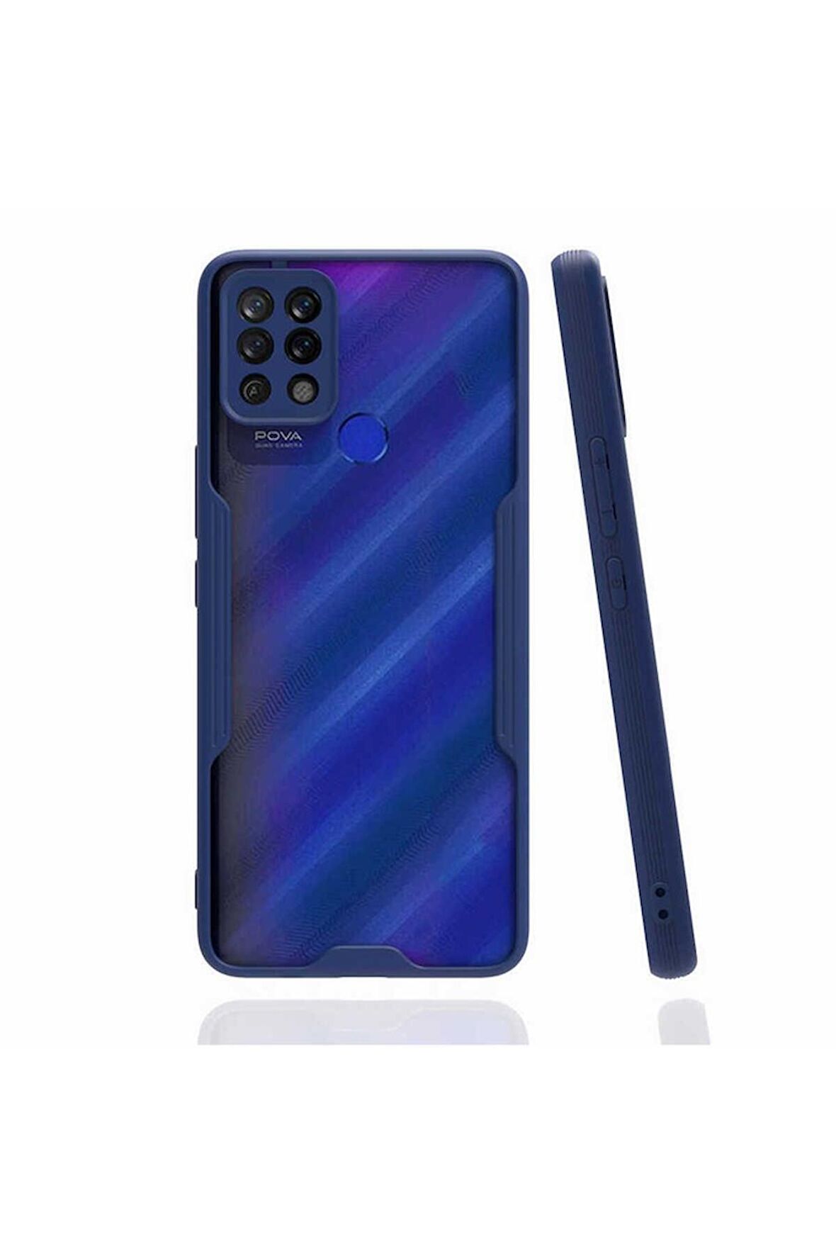 Tecno Pova Uyumlu Kılıf Parfe Kapak Lacivert