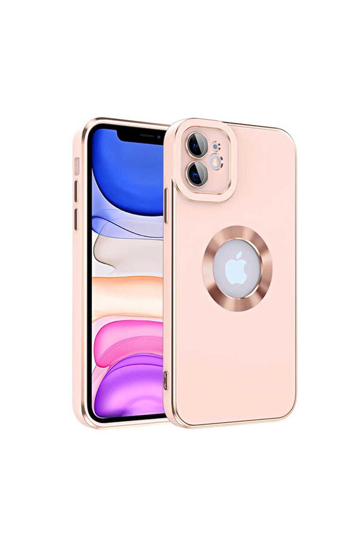 Apple iPhone 11 Uyumlu Kılıf Kongo Kapak Rose Gold