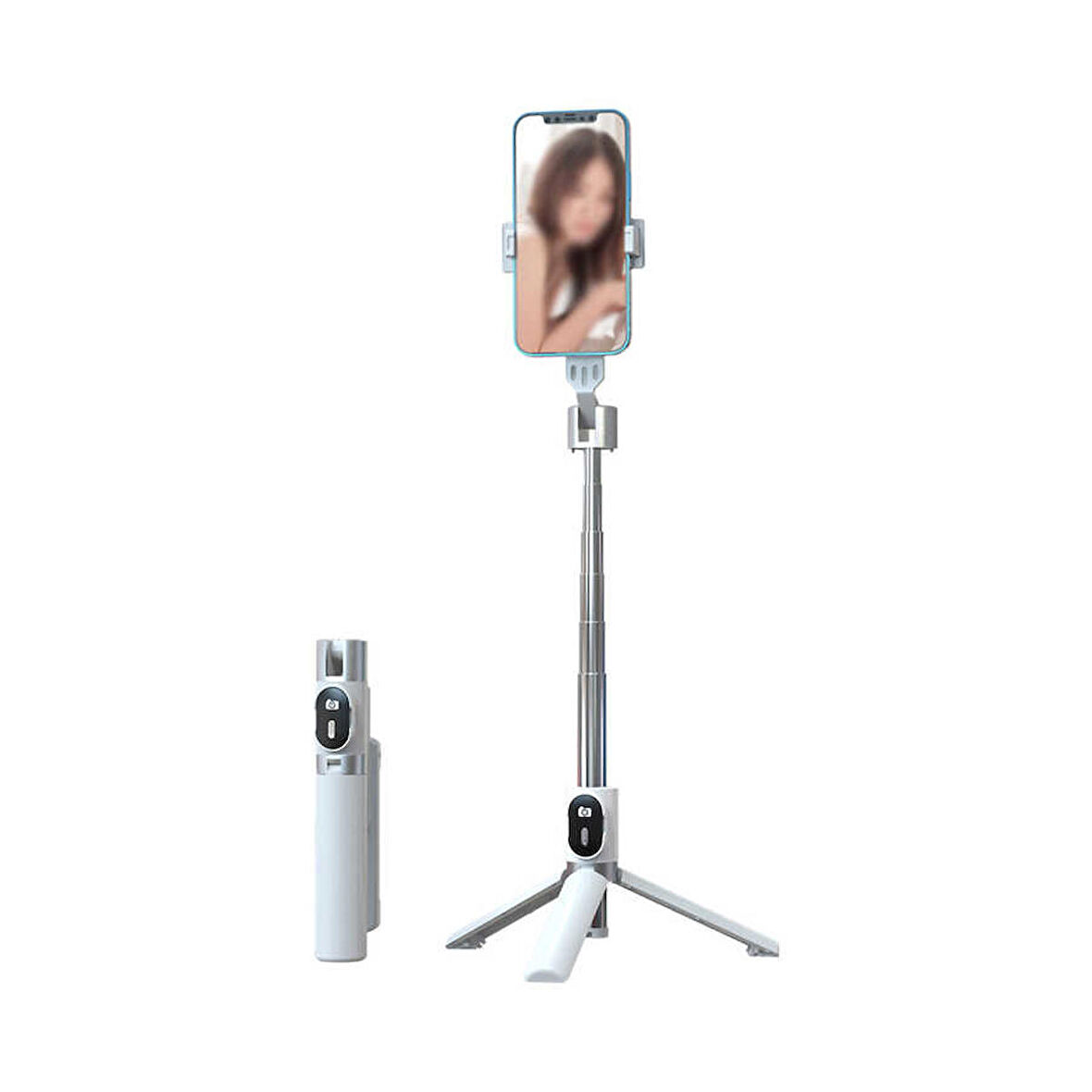 P60 Plus Çok Fonksiyonlu Selfie Çubuğu Beyaz