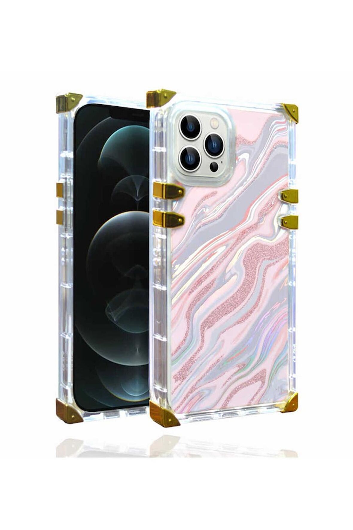 Apple iPhone 13 Pro Uyumlu Kılıf Ples Kapak Pembe