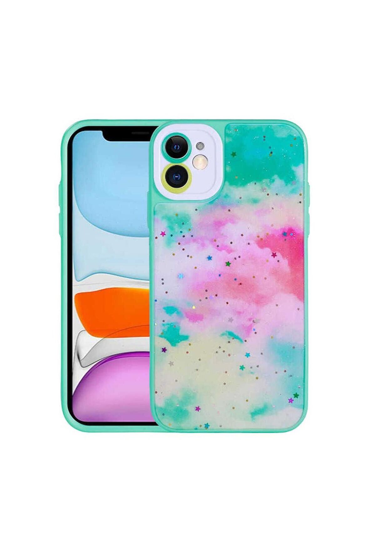 Apple iPhone 11 Uyumlu Kılıf Kamera Korumalı Sert Desenli Pami Kapak NO5