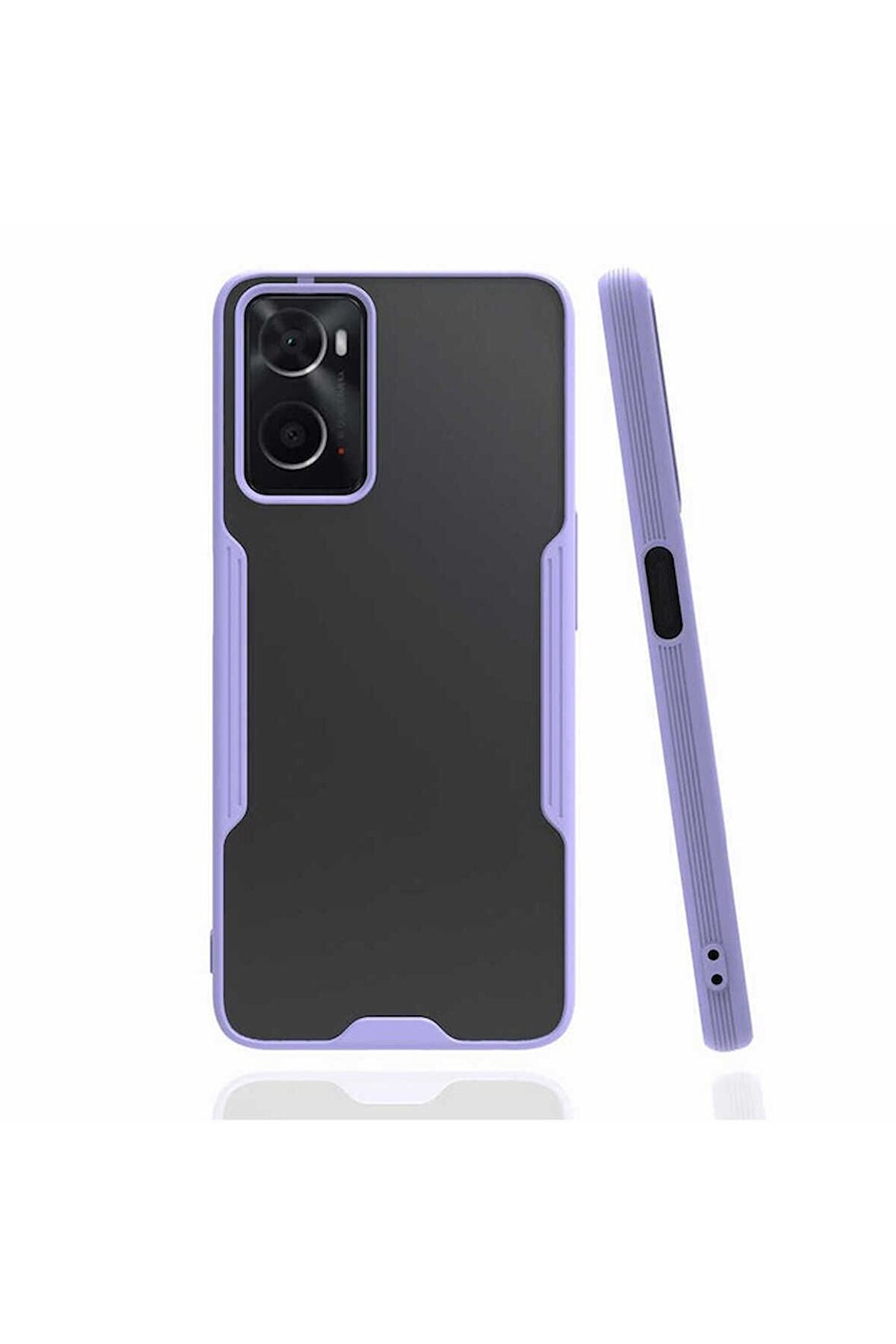 Oppo A96 4G Uyumlu Kılıf Parfe Kapak Mor