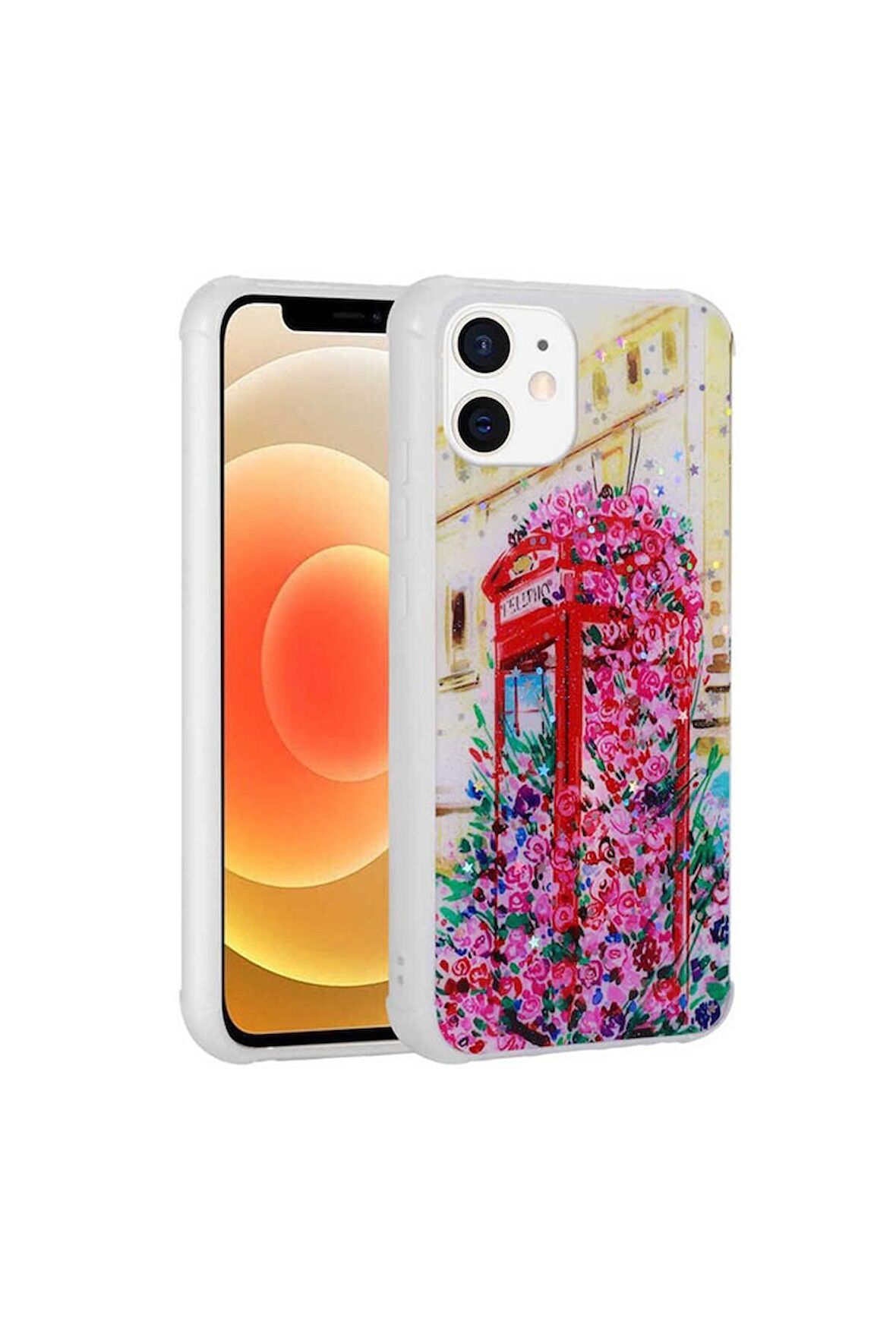 Apple iPhone 11 Uyumlu Kılıf Simli Desenli Kamera Korumalı Parlak Popy Kapak Kulübe