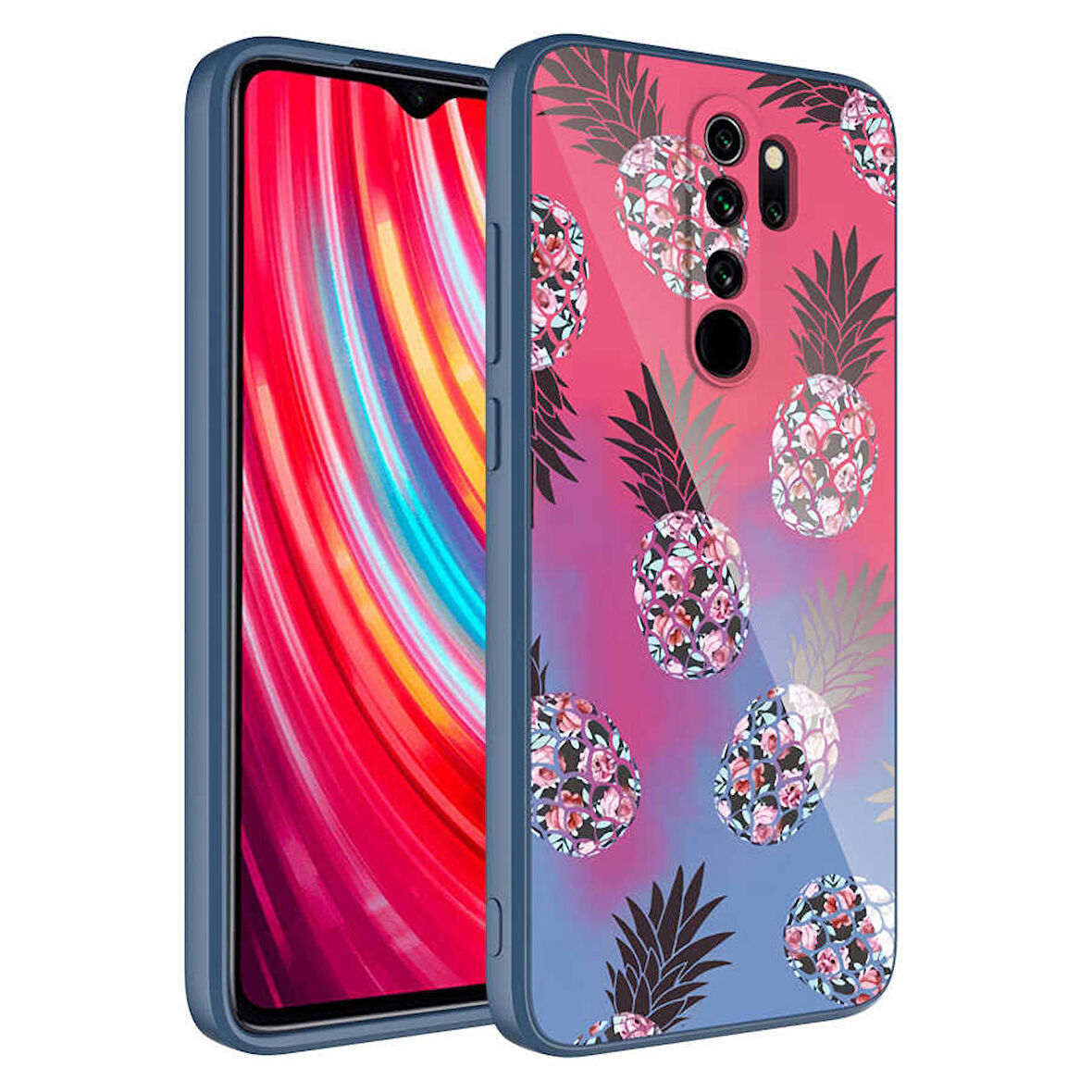 Xiaomi Redmi Note 8 Pro Uyumlu Kılıf Kamera Korumalı Desenli Sert Silikon Epoksi Kapak NO3