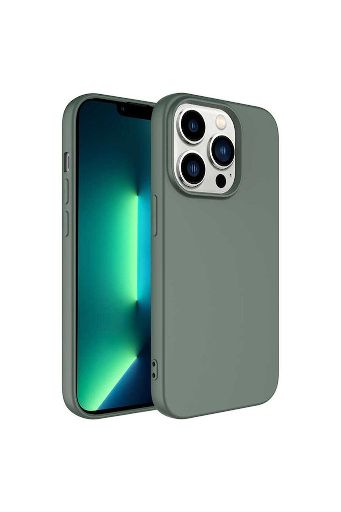 Apple iPhone 14 Pro Max Uyumlu Kılıf Mara Lansman Kapak Koyu Yeşil