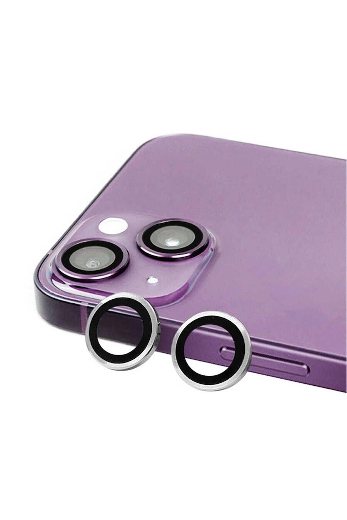 Apple iPhone 14 Uyumlu CL-07 Kamera Lens Koruyucu Gümüş