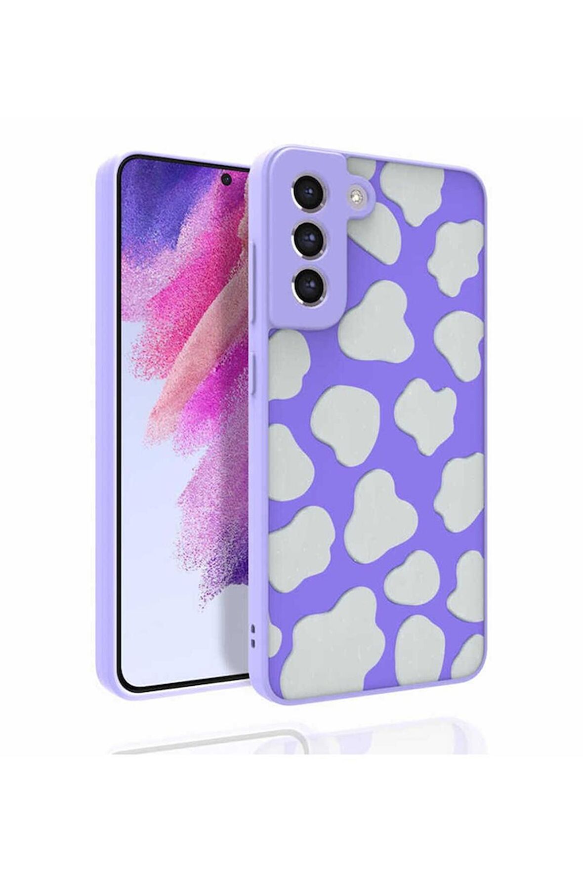 Samsung Galaxy S21 FE Uyumlu Kılıf Desenli Kamera Korumalı Parlak Nora Kapak NO6
