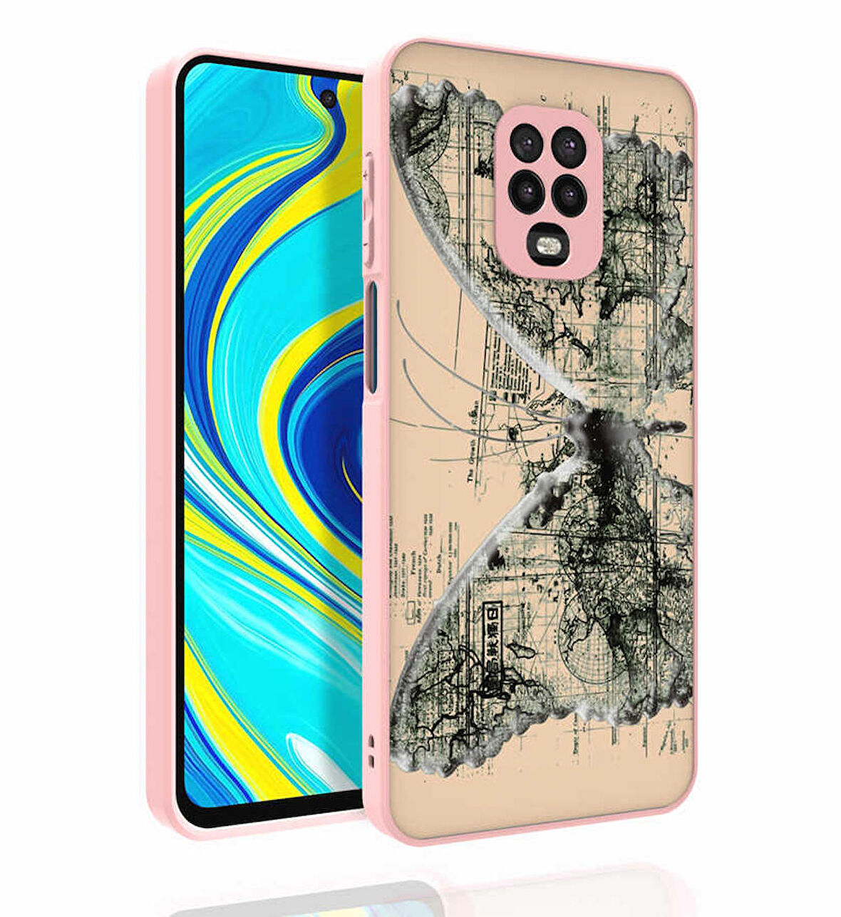 Xiaomi Redmi Note 9S Uyumlu Kılıf Desenli Kamera Korumalı Parlak Nora Kapak NO4