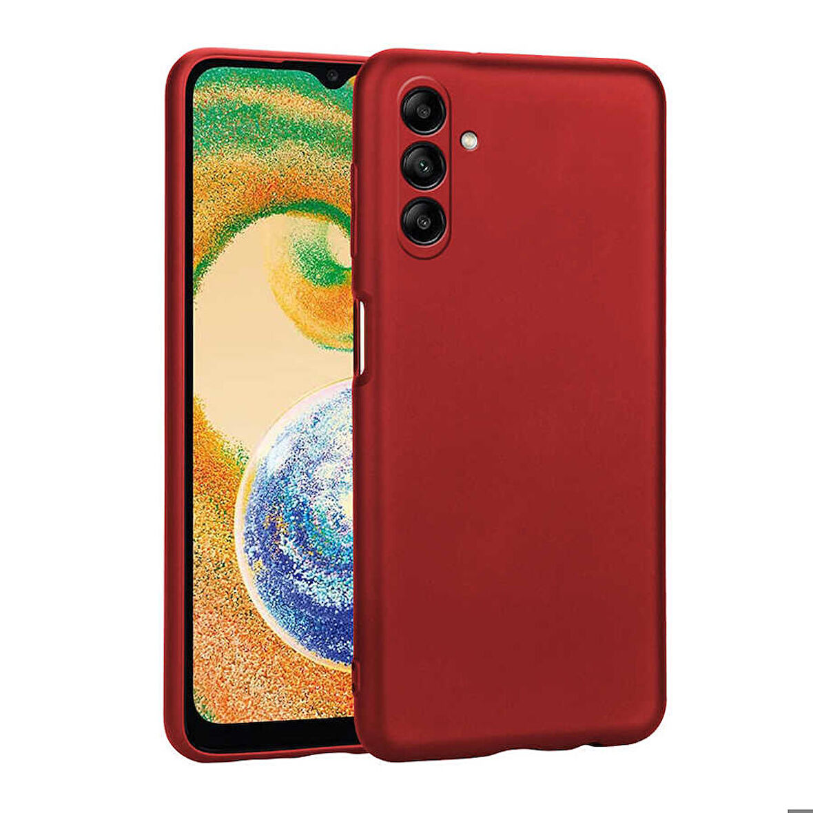 Samsung Galaxy A04S Uyumlu Kılıf Premier Silikon Kapak Kırmızı