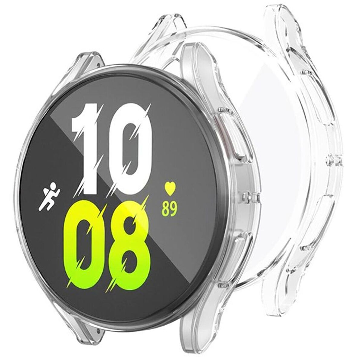 Samsung Galaxy Watch 5 44 Mm Uyumlu Silikon Kasa Ve Ekran Koruyucu Tpu Yumuşak 360 Koruma Gard 15 Renksiz