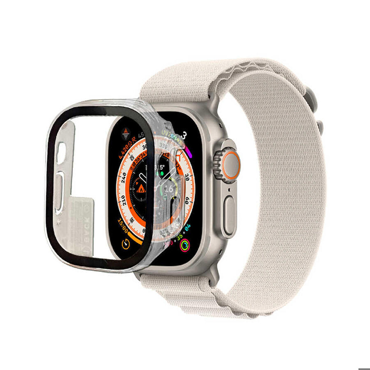 Apple Watch Ultra 49 Mm Uyumlu Watch Gard 01 Kasa Ve Ekran Koruyucu