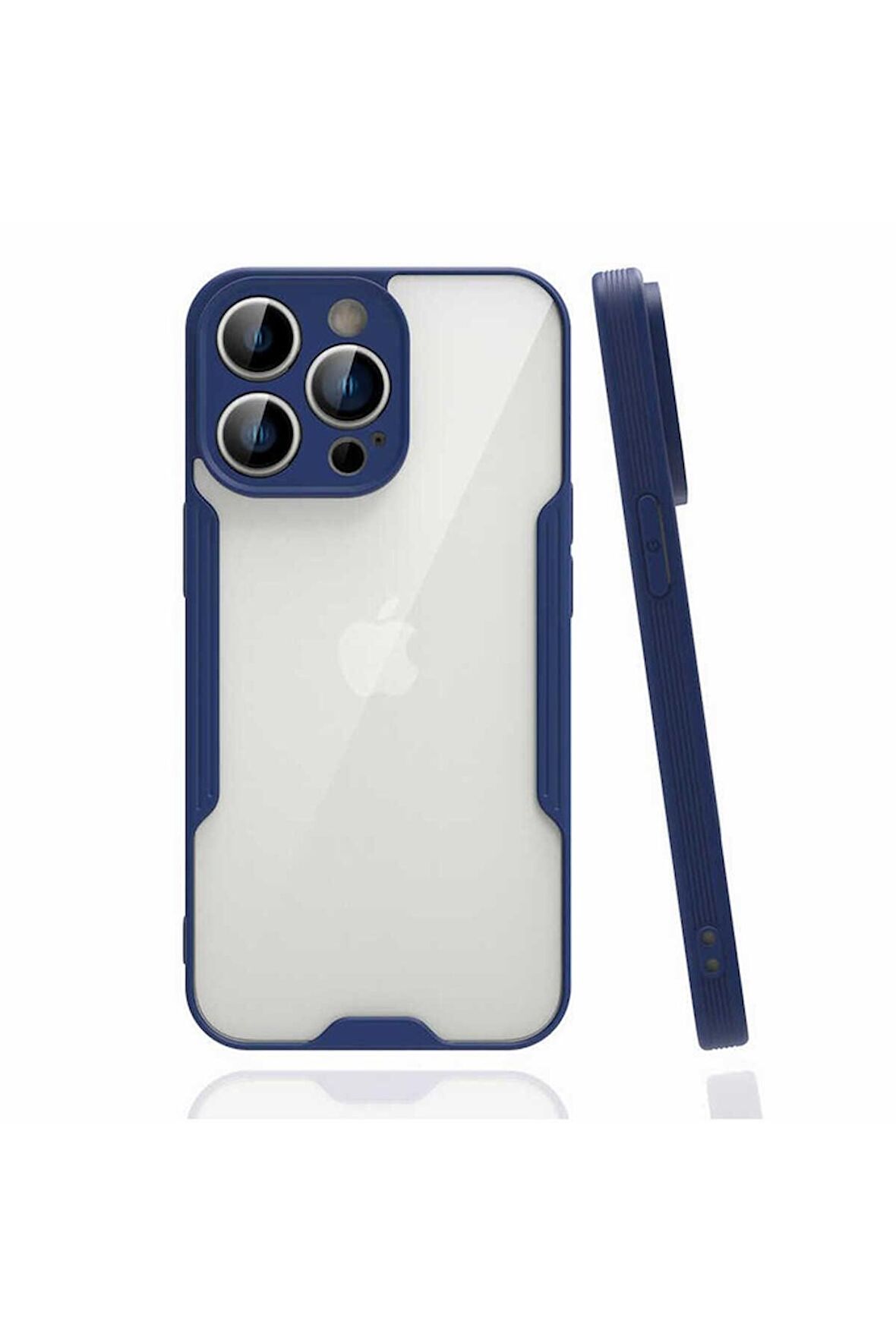 Apple iPhone 14 Pro Uyumlu Kılıf Parfe Kapak Lacivert