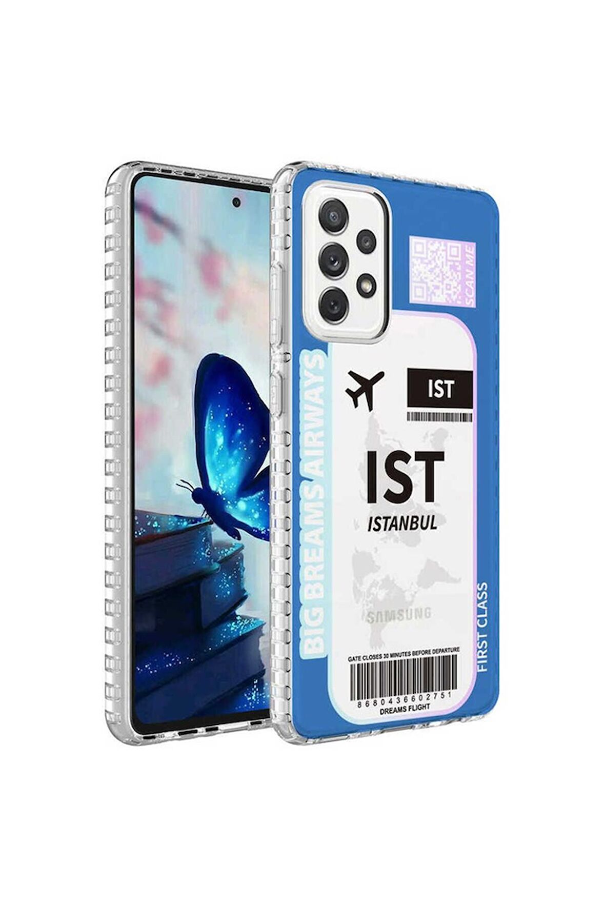 Samsung Galaxy A72 Uyumlu Kılıf Airbag Kenarlı Renkli Desenli Silikon Elegans Kapak NO4